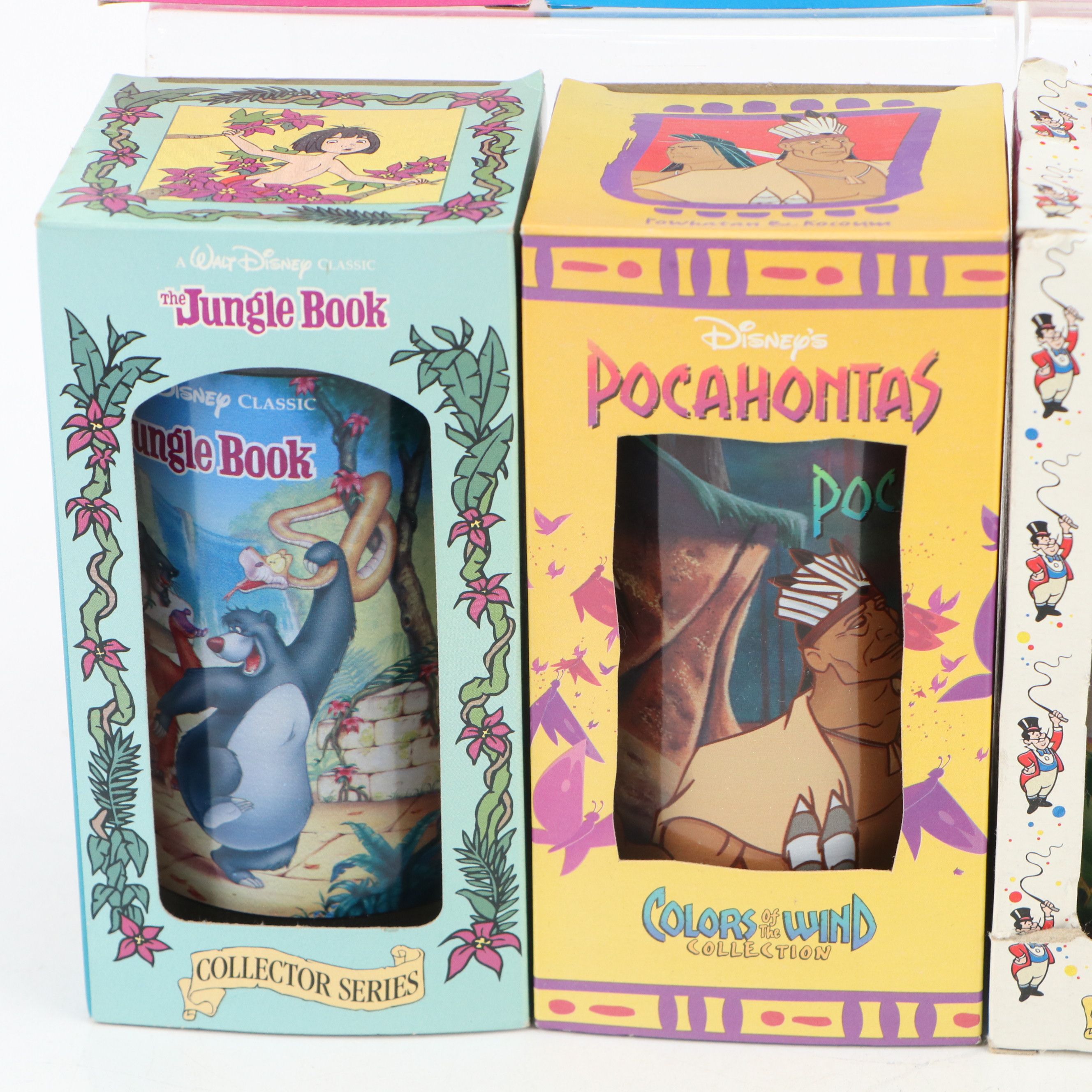 Walt Disney "Collector Series" and "Colors of the Wind" Plastic Tumblers, 1994