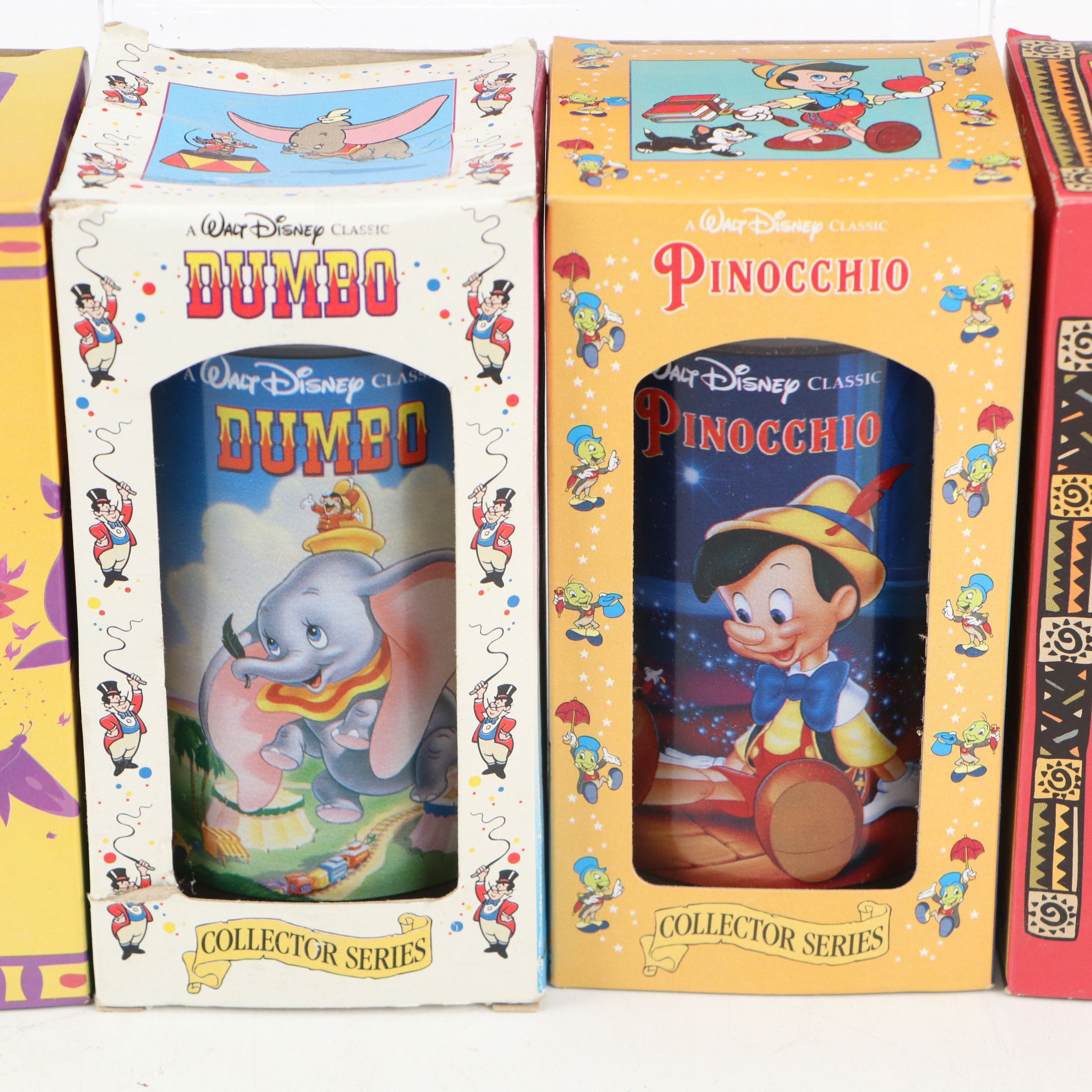 Walt Disney "Collector Series" and "Colors of the Wind" Plastic Tumblers, 1994