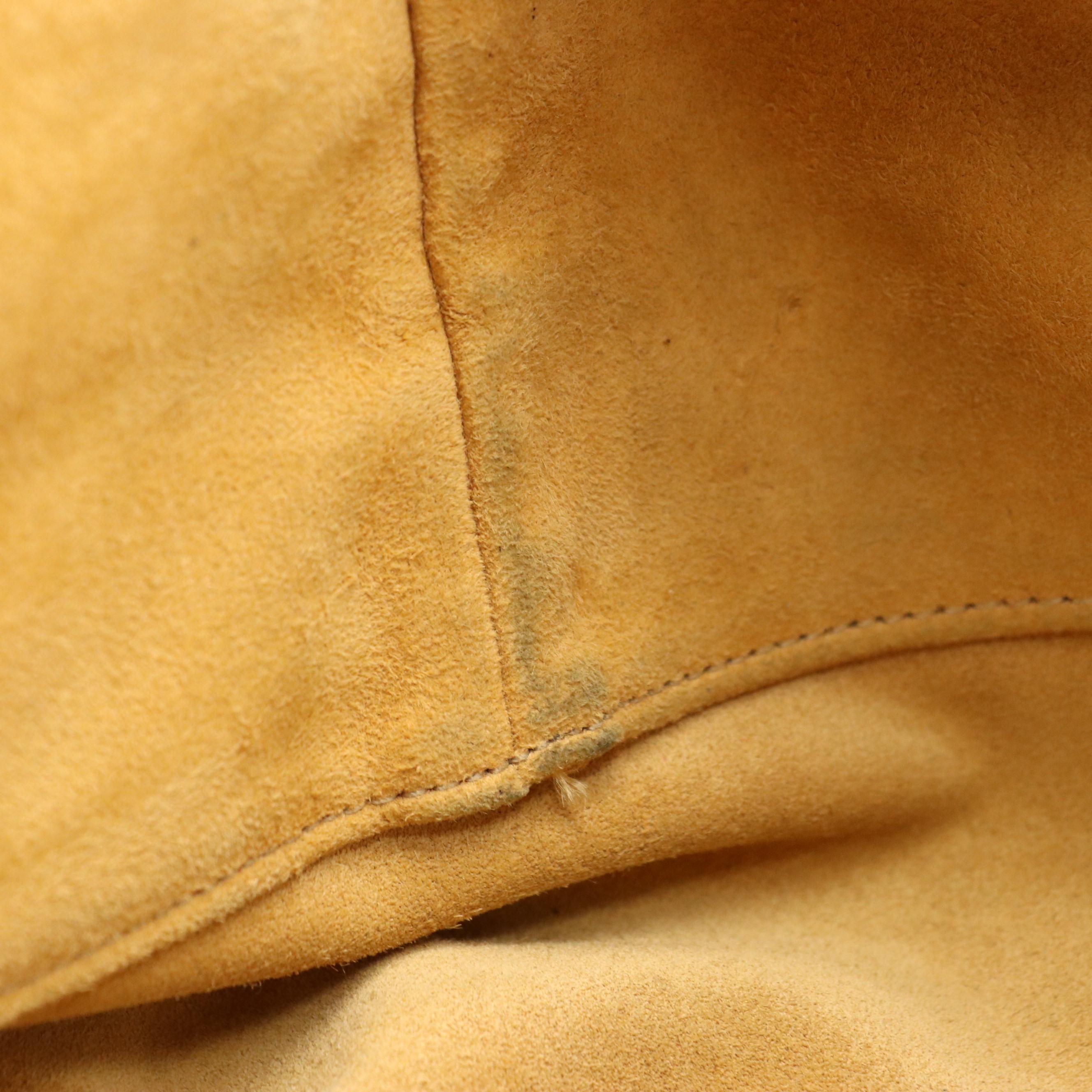 Sarah Hearey Hobo Shoulder Bag in Yellow Ostrich Leather