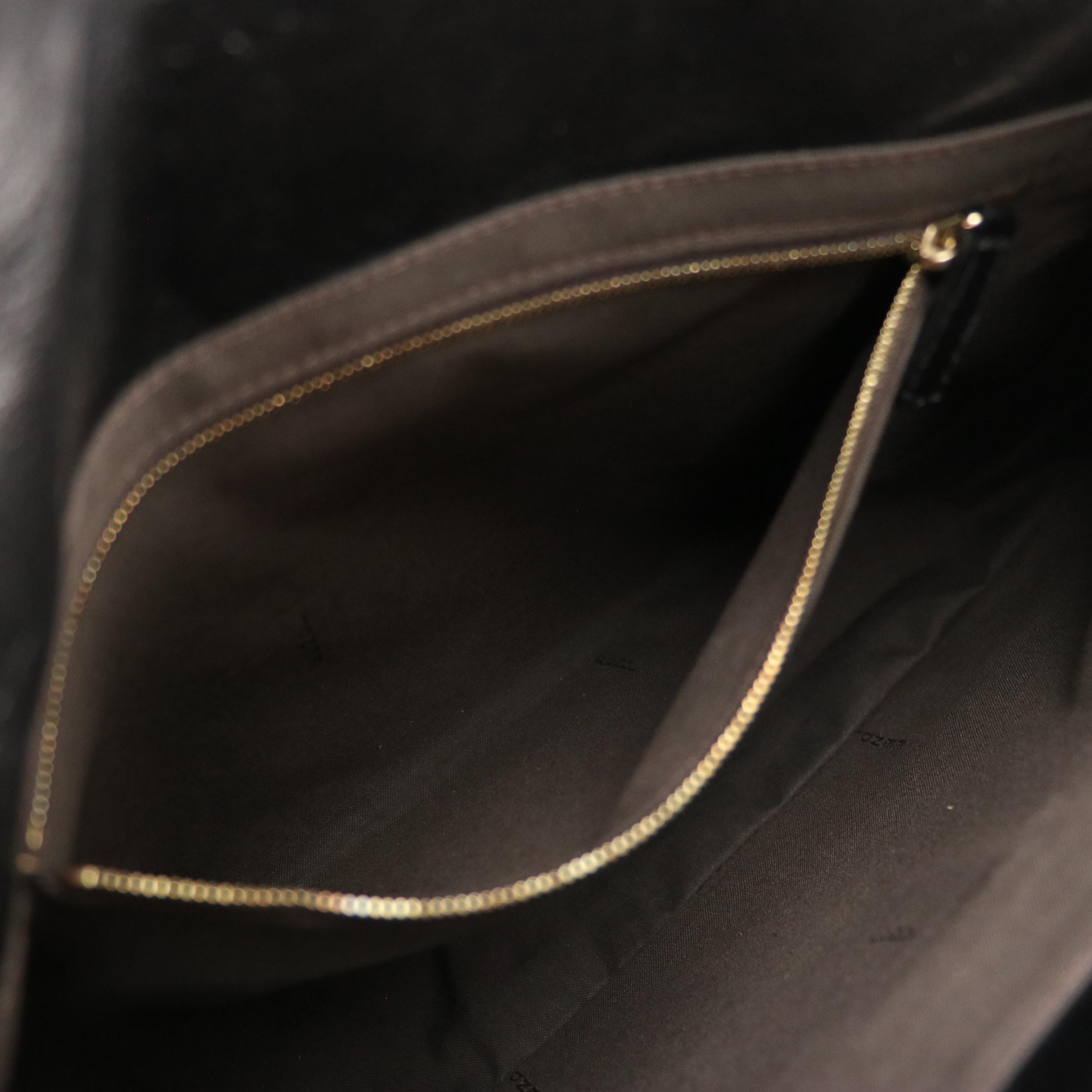 Fendi Black Vitello Leather Maxi Baguette Flap Shoulder Bag