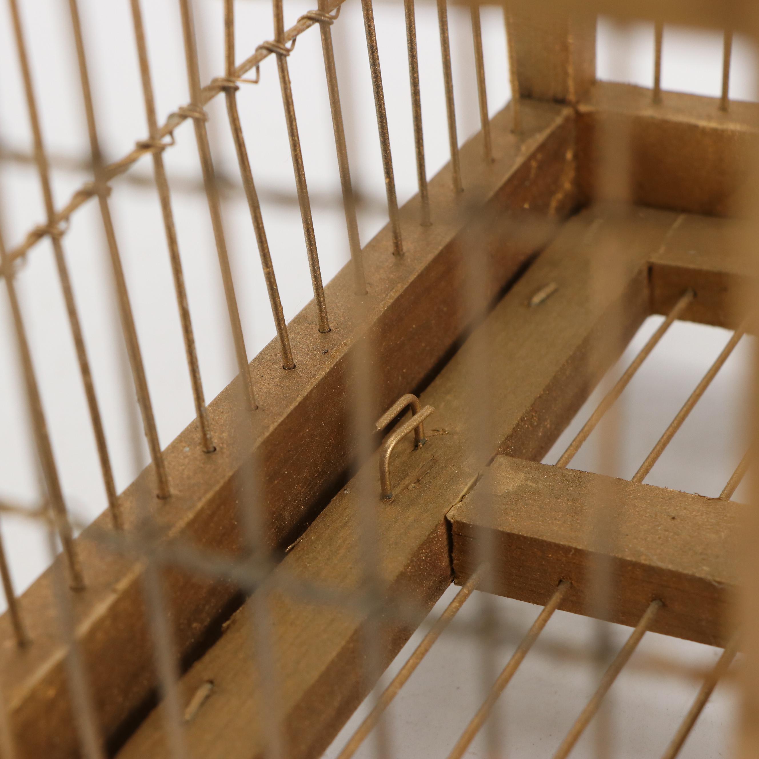 Victorian Style Giltwood and Wire Decorative Birdcage