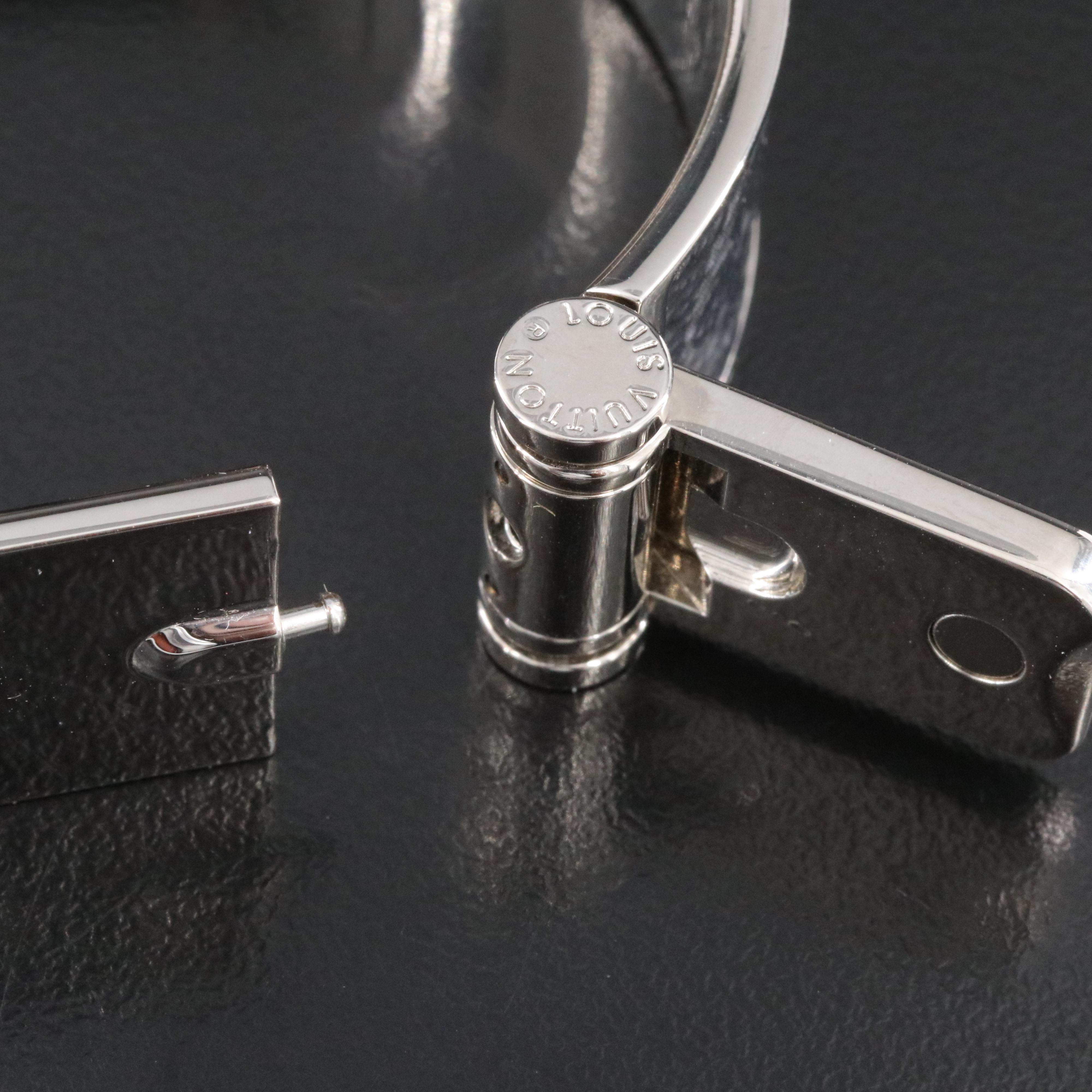 Louis Vuitton Black Monogram Magnetic Buckle Bracelet