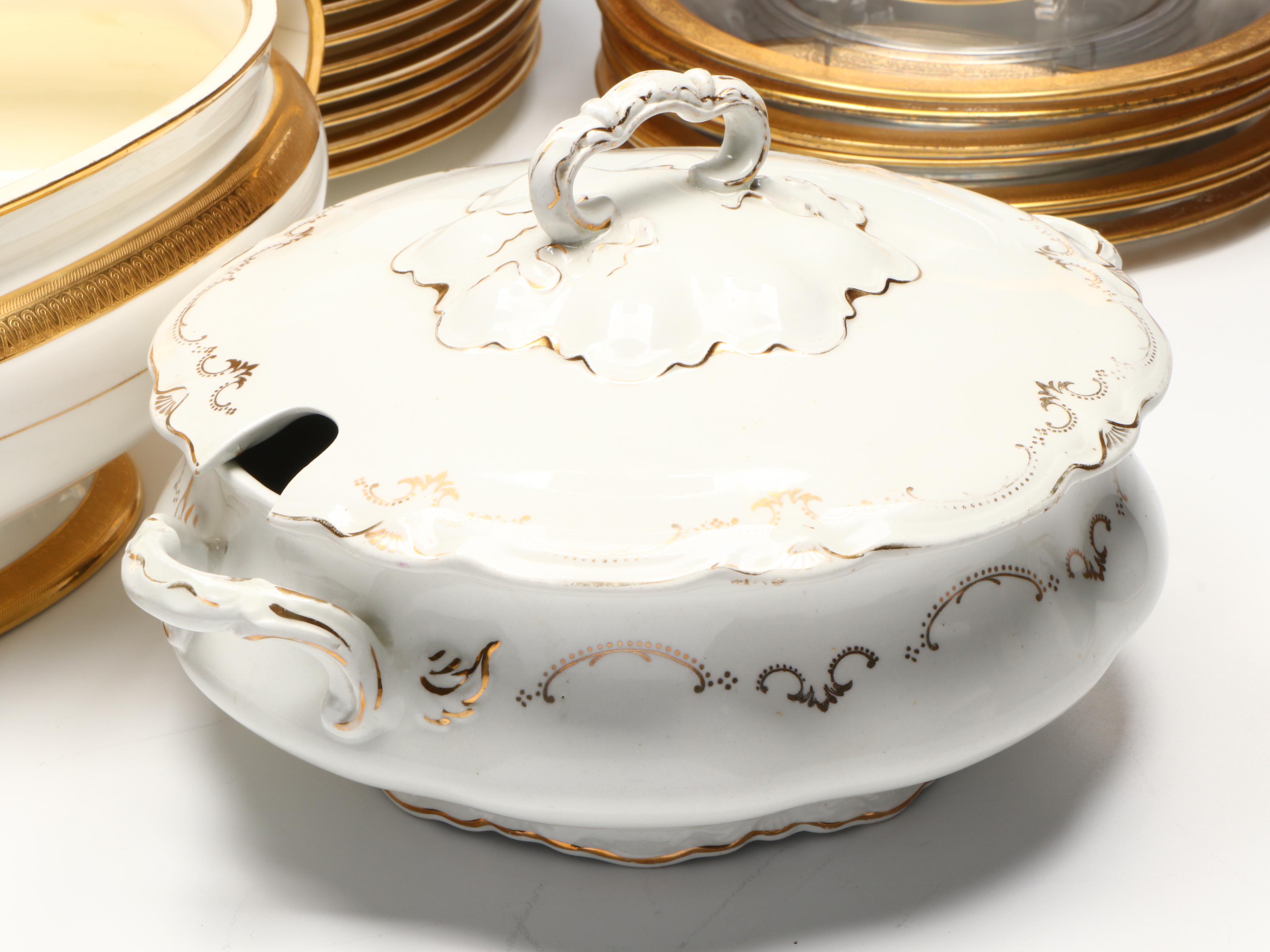 Tiffin-Franciscan "Westchester" Luncheon Plates with Minton and Other Tableware