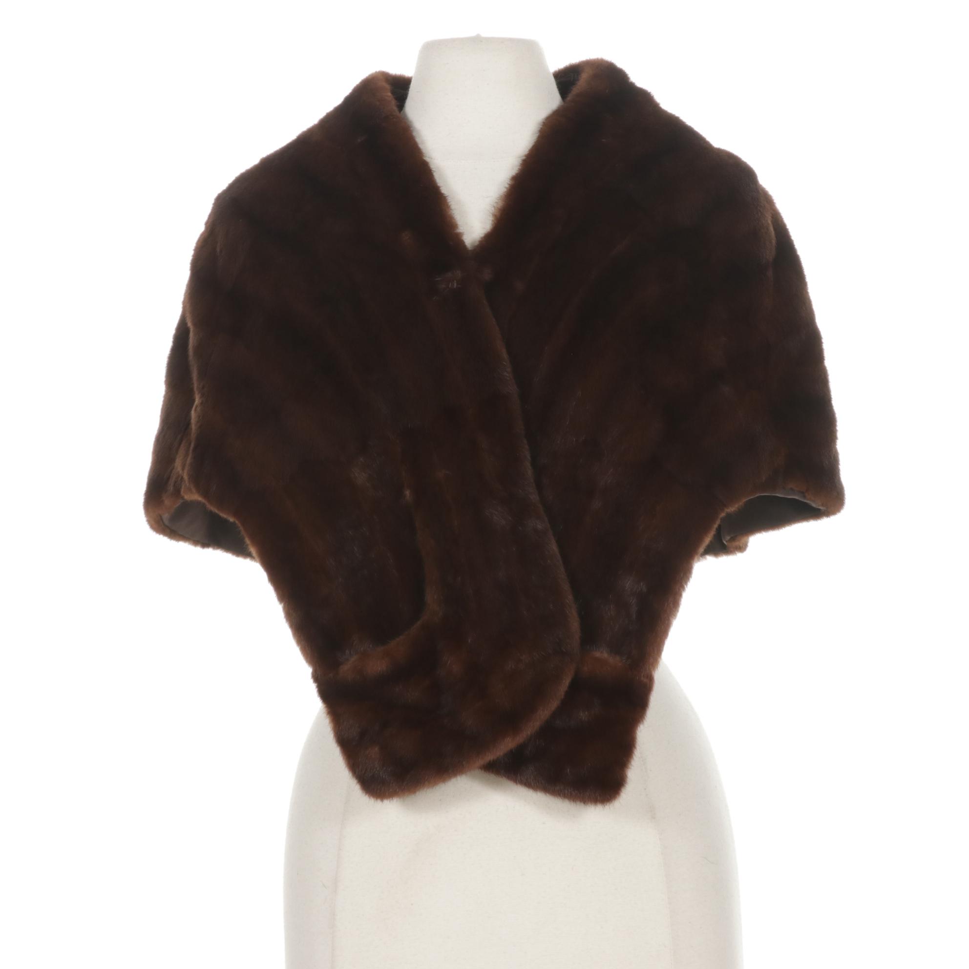 Fur Nakamura Mahogany Mink Fur Stole