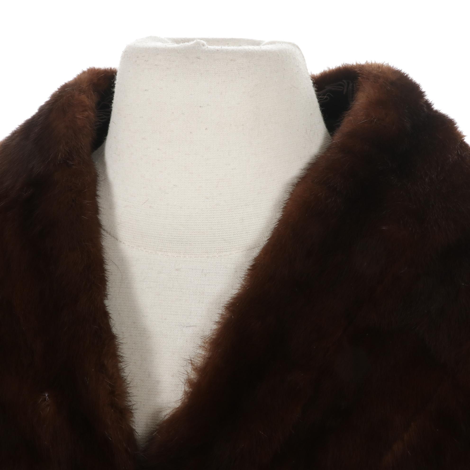 Fur Nakamura Mahogany Mink Fur Stole