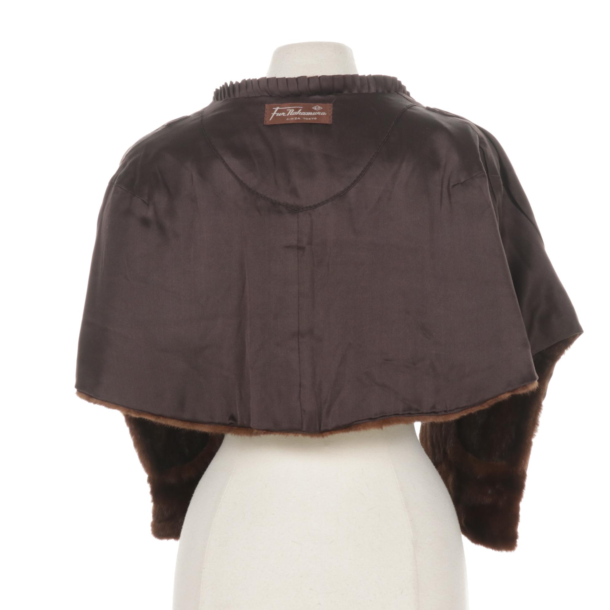 Fur Nakamura Mahogany Mink Fur Stole