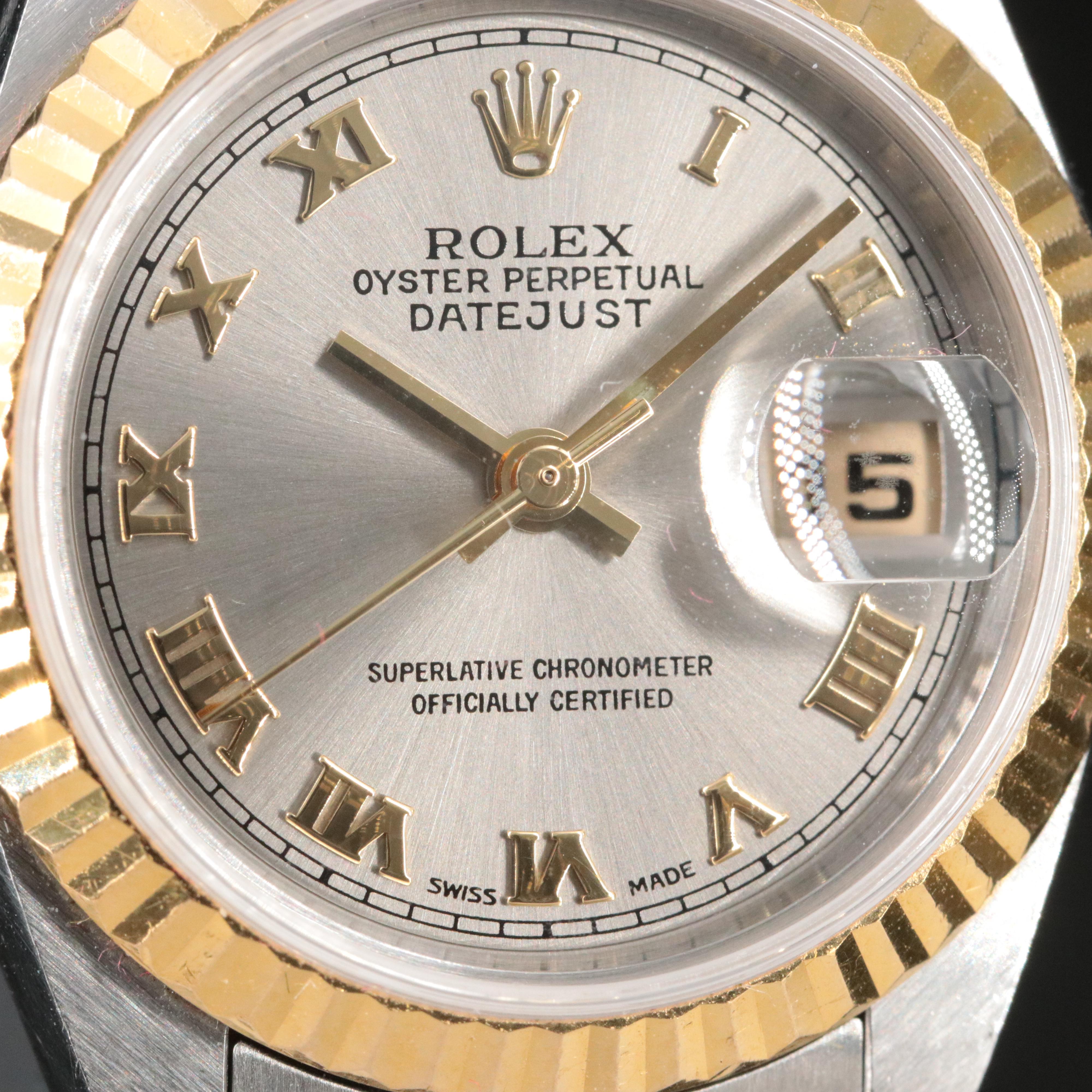 2002 Rolex Slate Roman Dial Model 79173 Automatic Watch