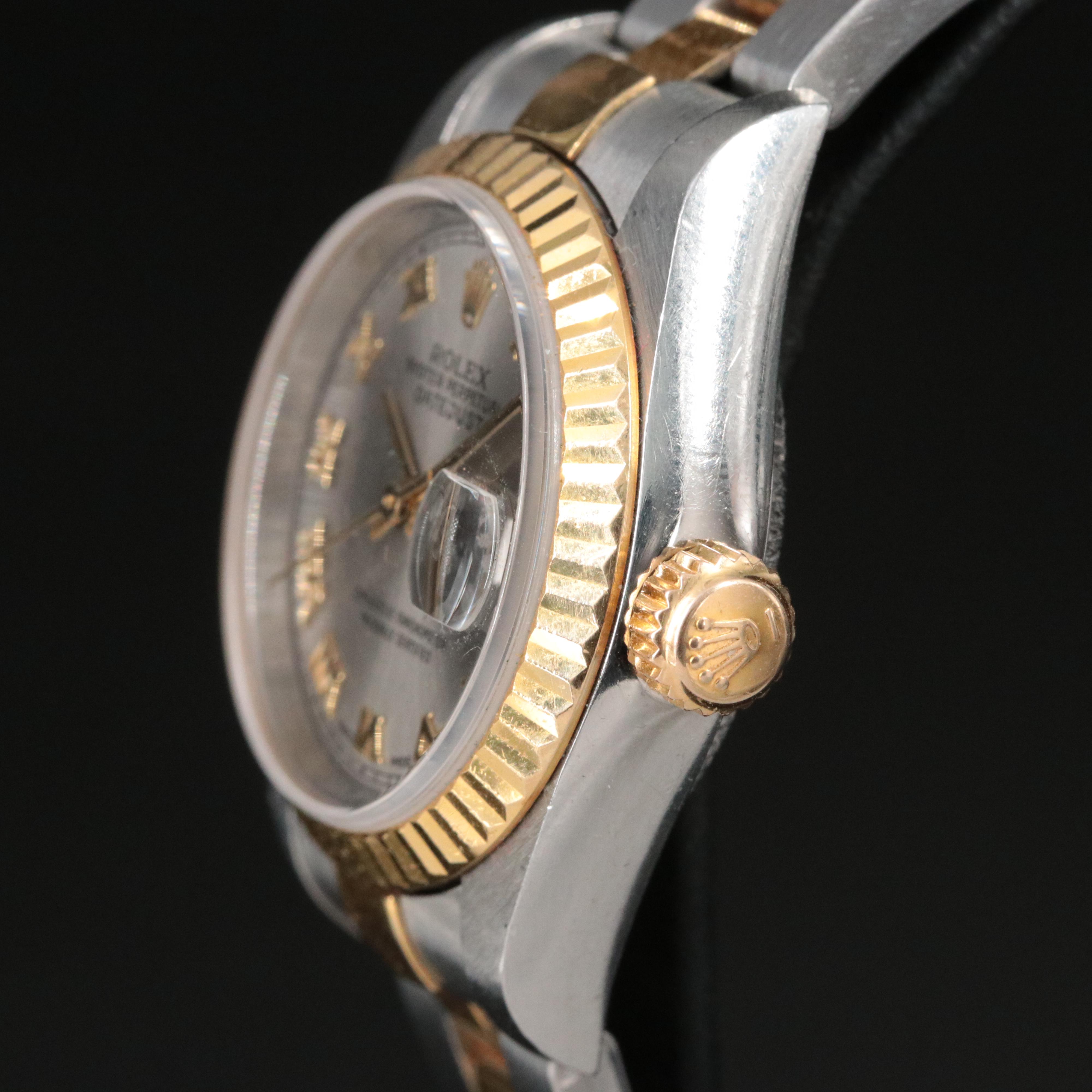 2002 Rolex Slate Roman Dial Model 79173 Automatic Watch