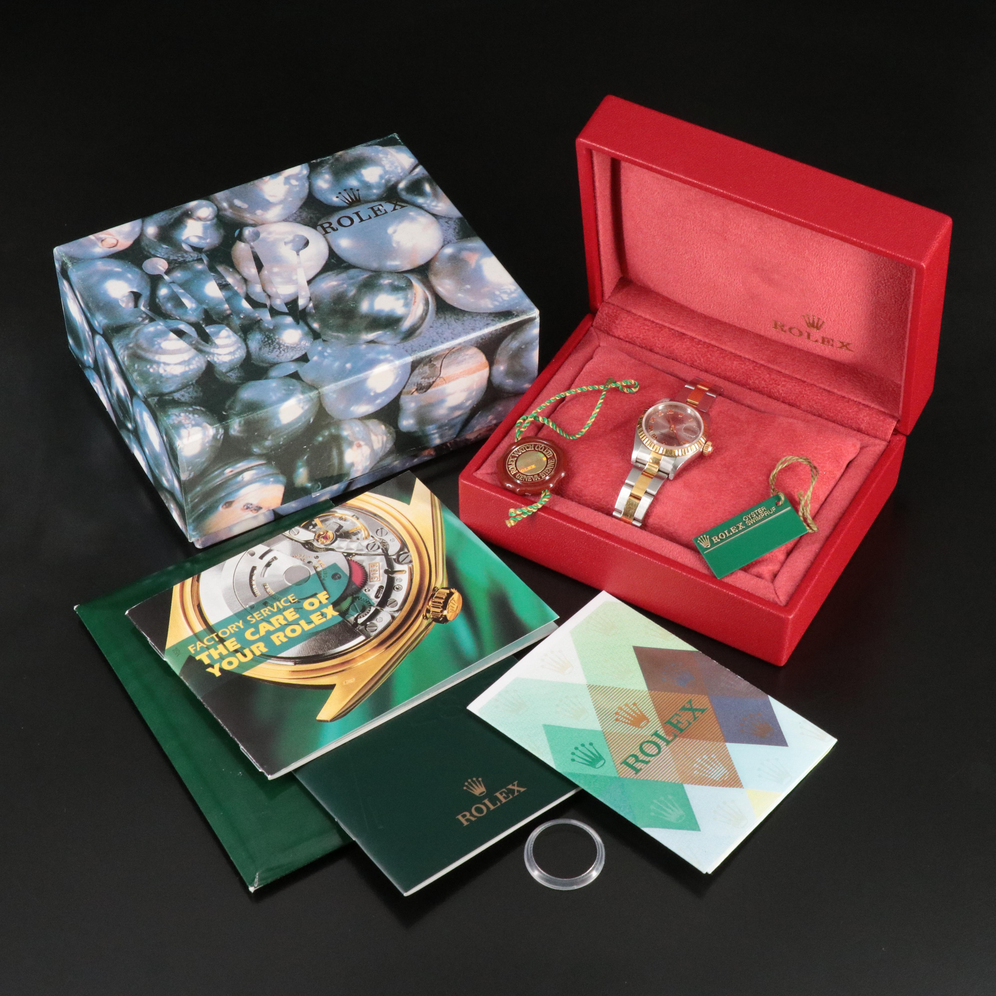 2002 Rolex Slate Roman Dial Model 79173 Automatic Watch