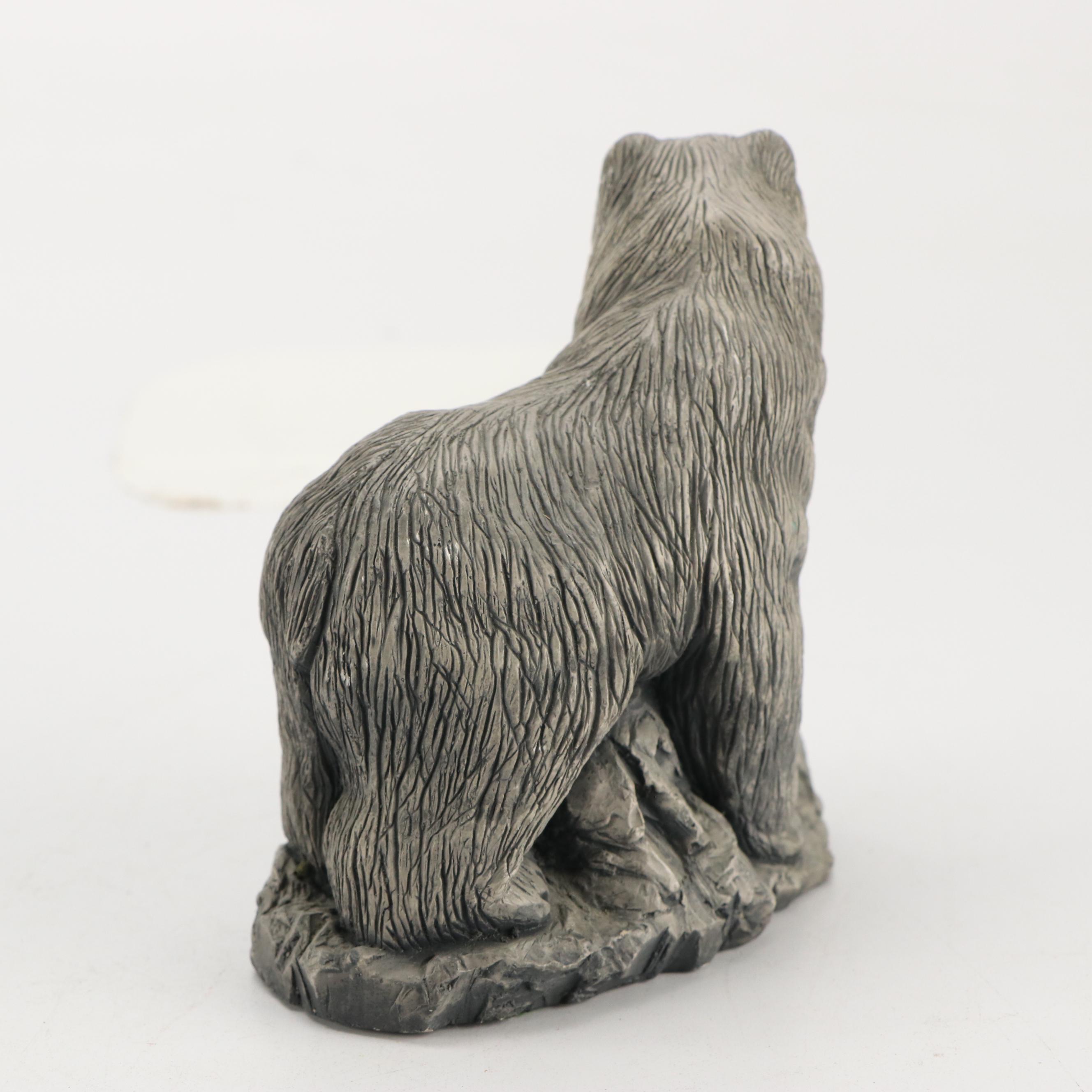 Mt. St. Helen Volcanic Ash Sculpture with Gilt Ceramic Box