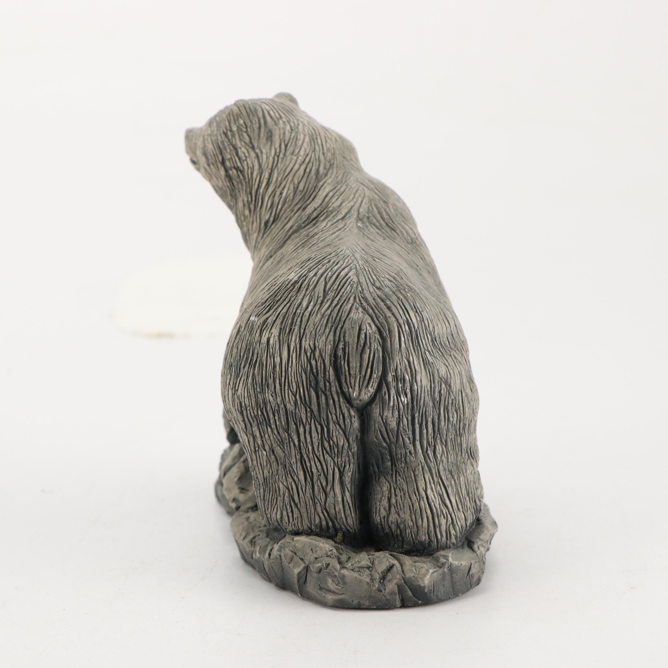 Mt. St. Helen Volcanic Ash Sculpture with Gilt Ceramic Box