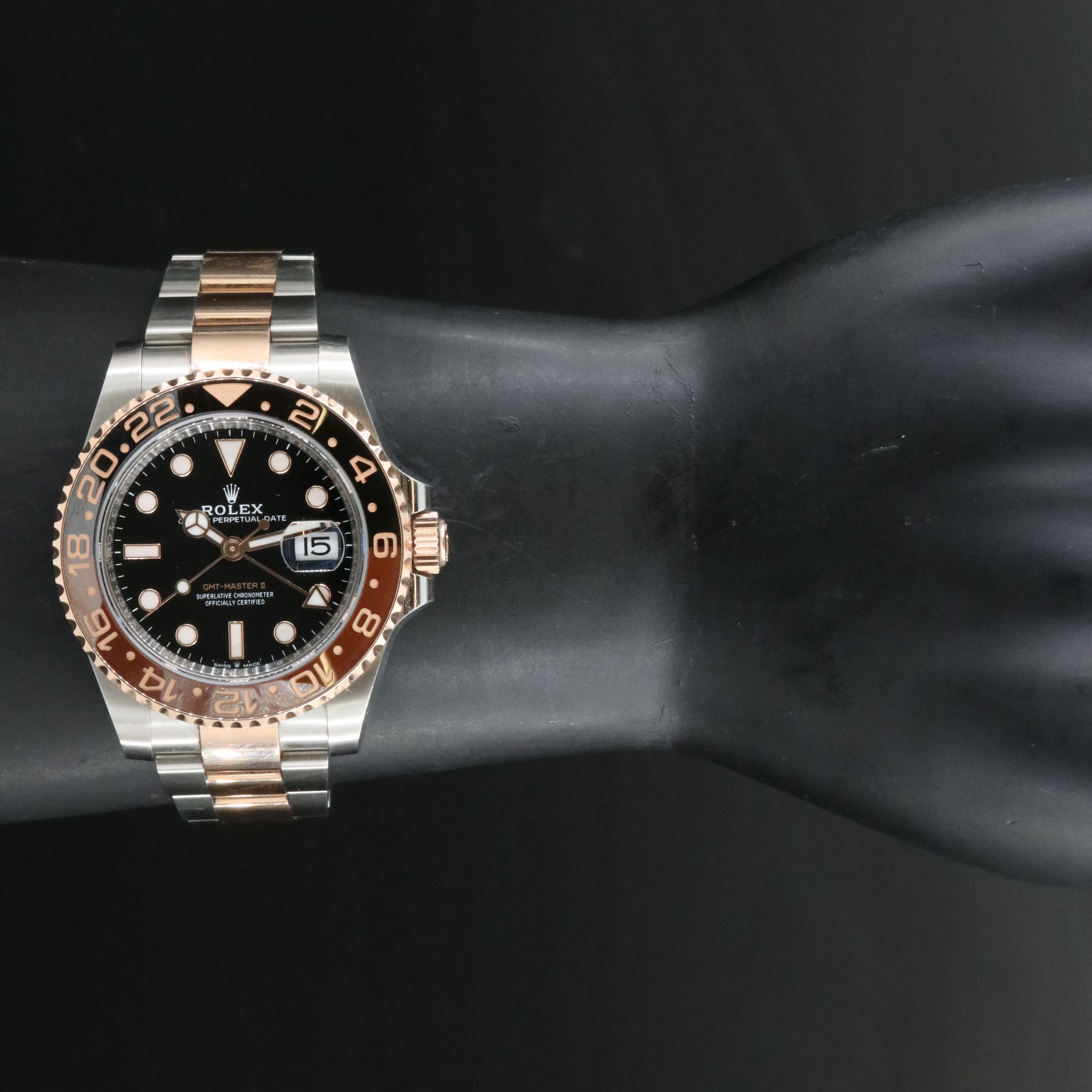 Rolex GMT Master II "Root Beer" Rose Gold Model 126711 Watch
