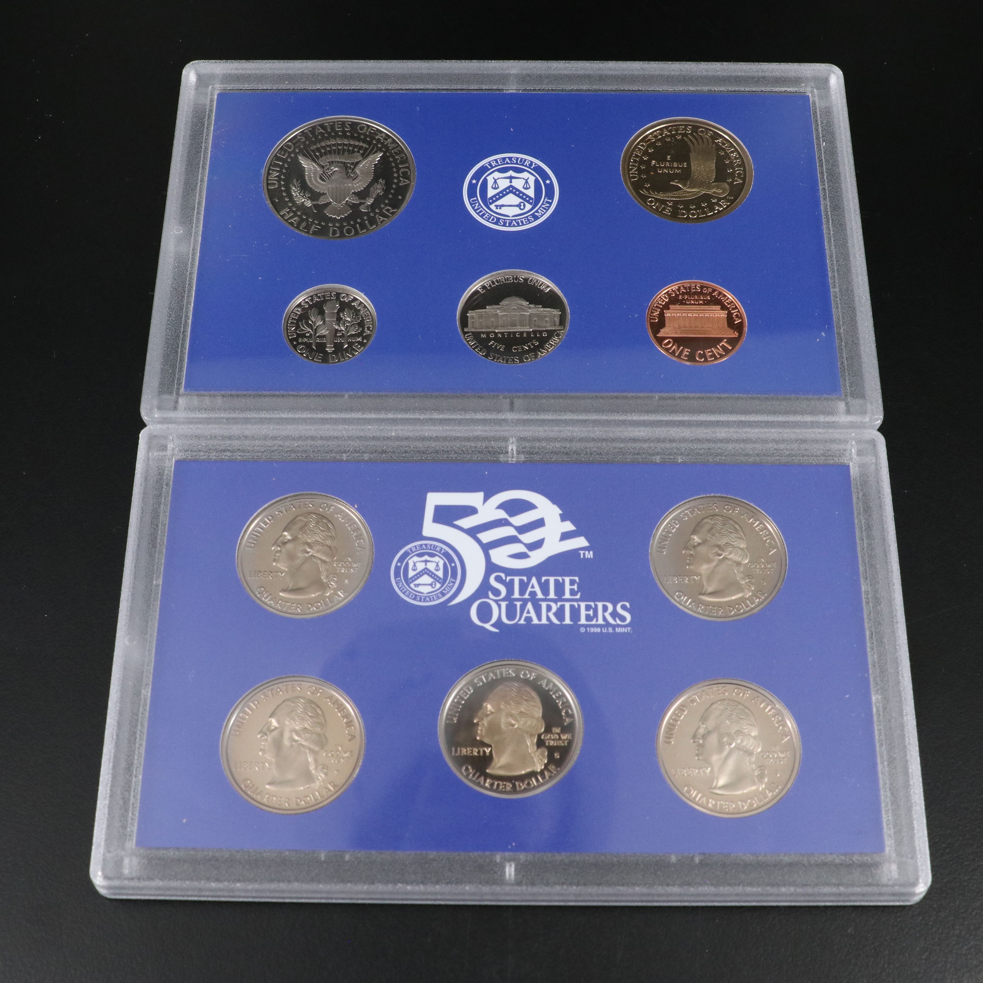Twelve U.S. Mint Proof Sets, Including Silver 1961 Set
