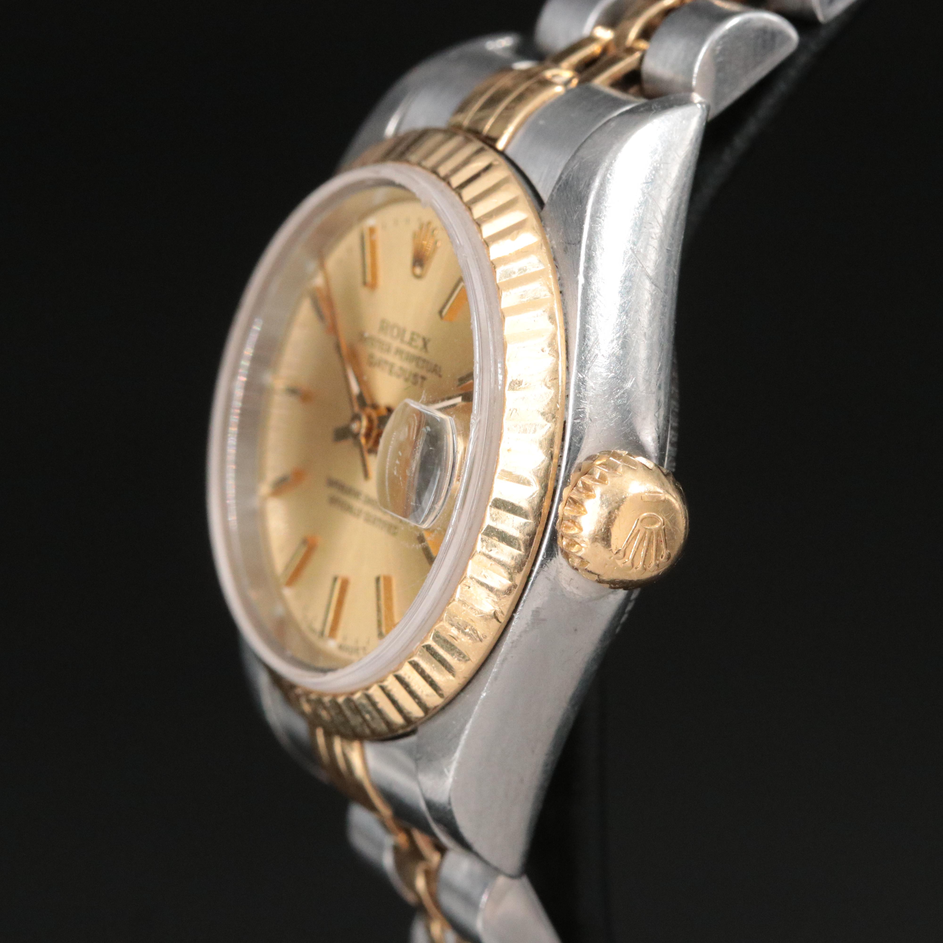 1996 Rolex Datejust Model 69173 Rolesor Automatic Watch