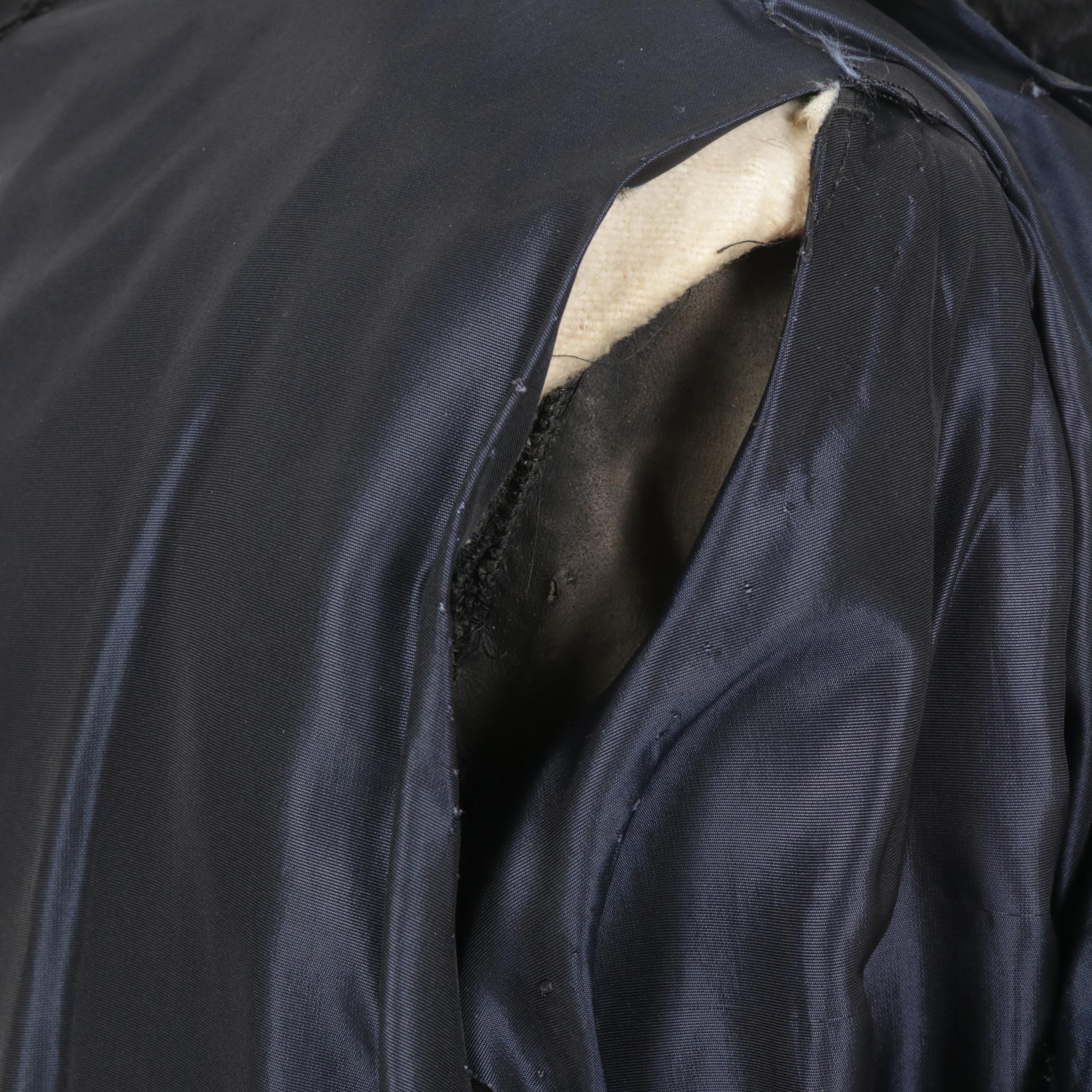 Persian Lamb Fur Swing Coat with Mink Fur Cuff Sleeves by H. Walzer & Co.