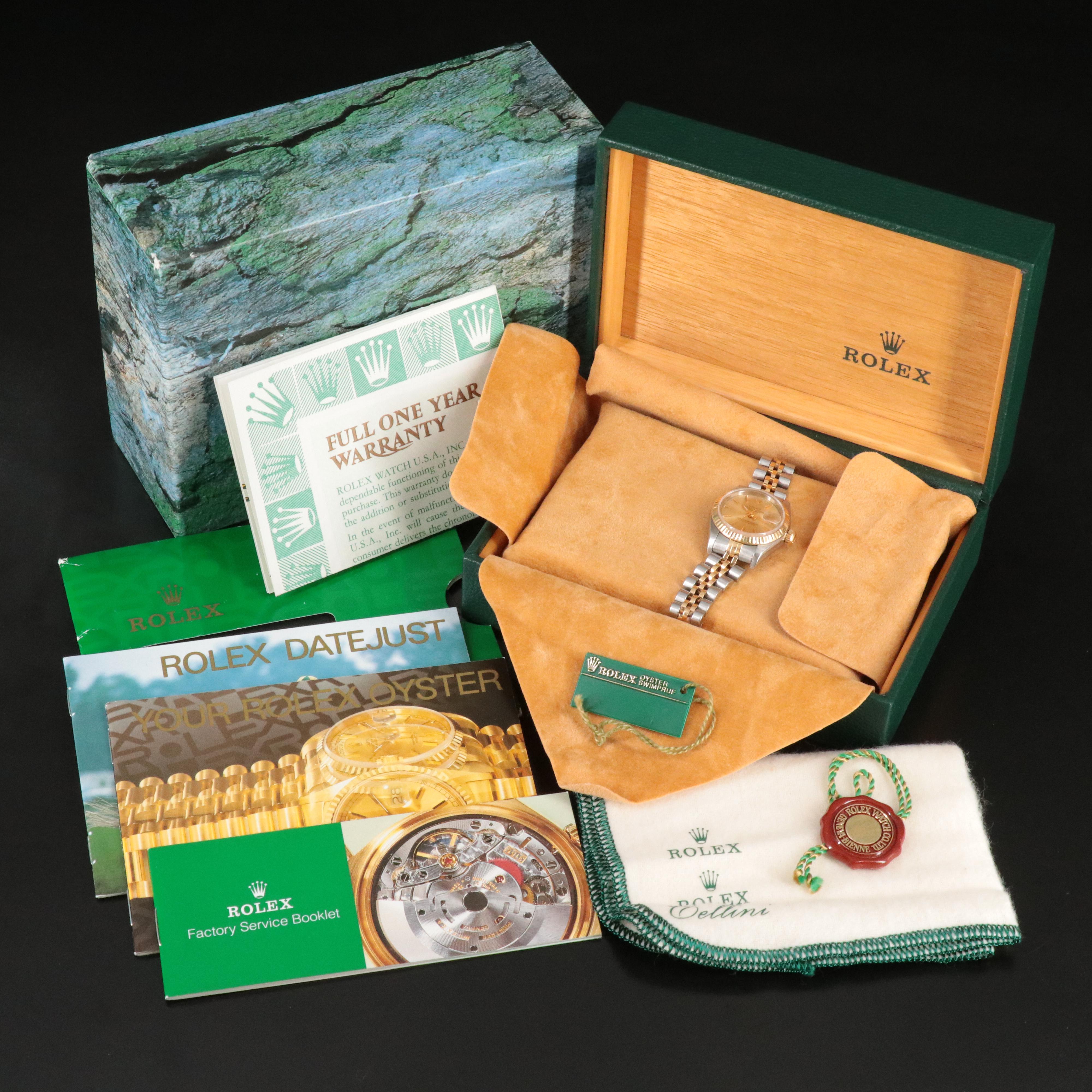 1996 Rolex Datejust Model 69173 Rolesor Automatic Watch