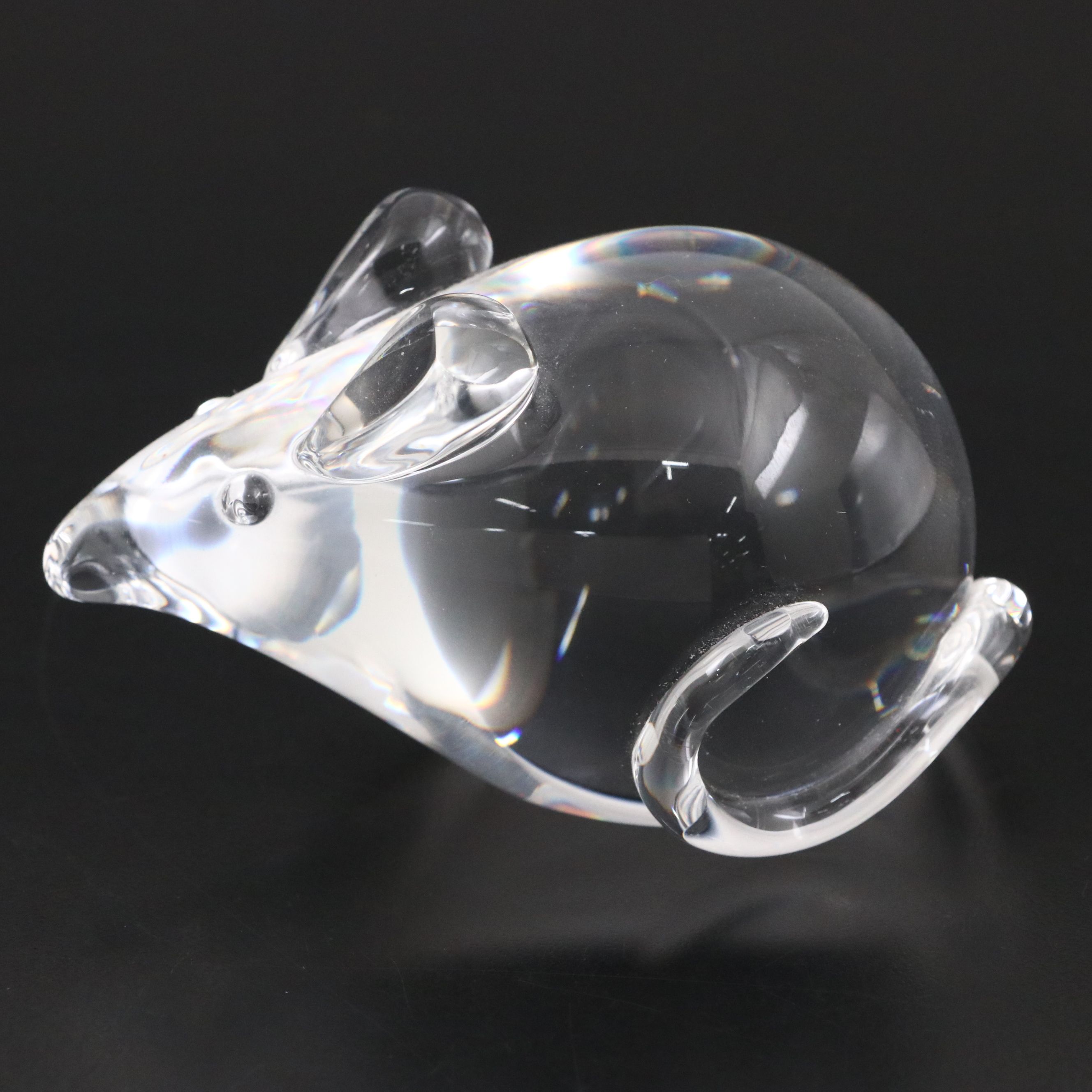 Steuben Art Glass "Beaver" Figurine with Garnet Eyes and More Animal Figurines