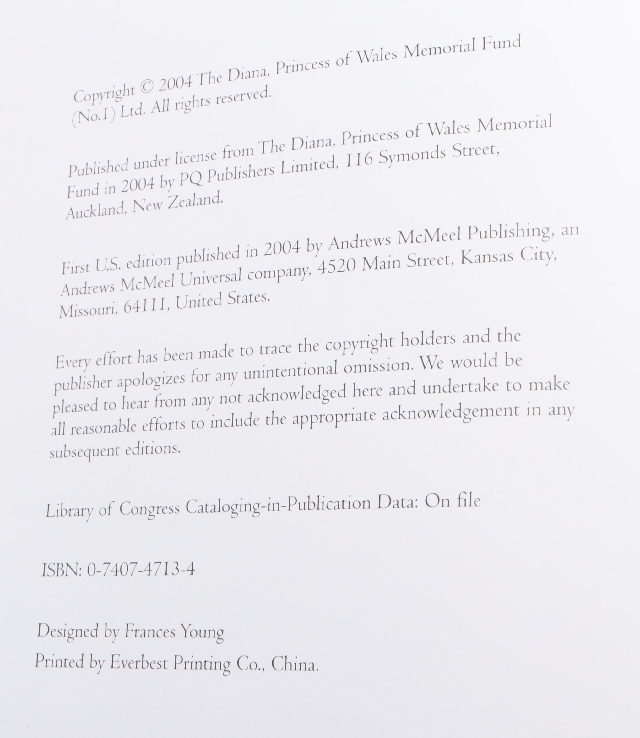 First American Edition "Diana: The Portrait" by Rosalind Coward, 2004