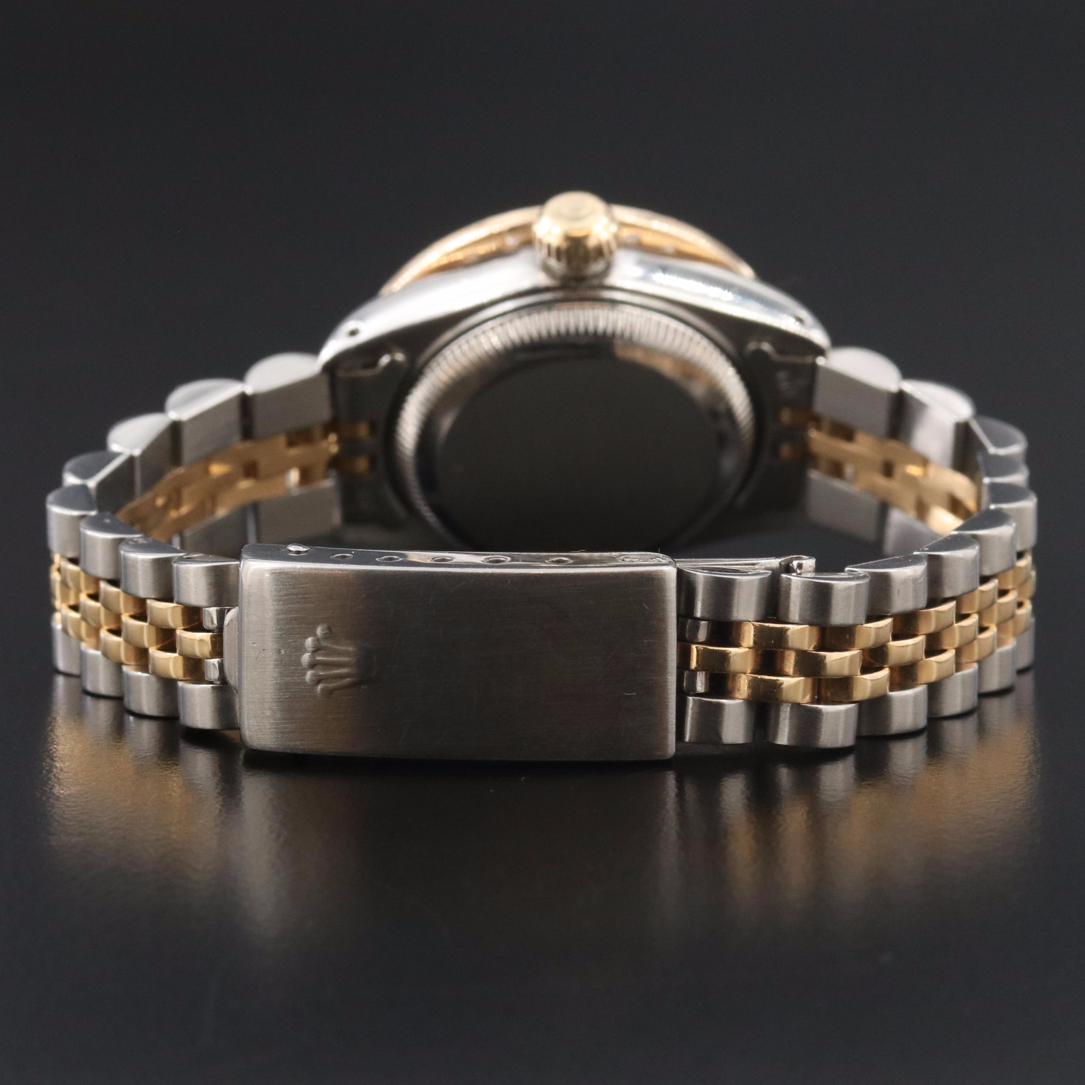 Rolex Datejust 69173 1.42 CTW Diamond 26mm Gold & Steel Automatic Watch c. 1987