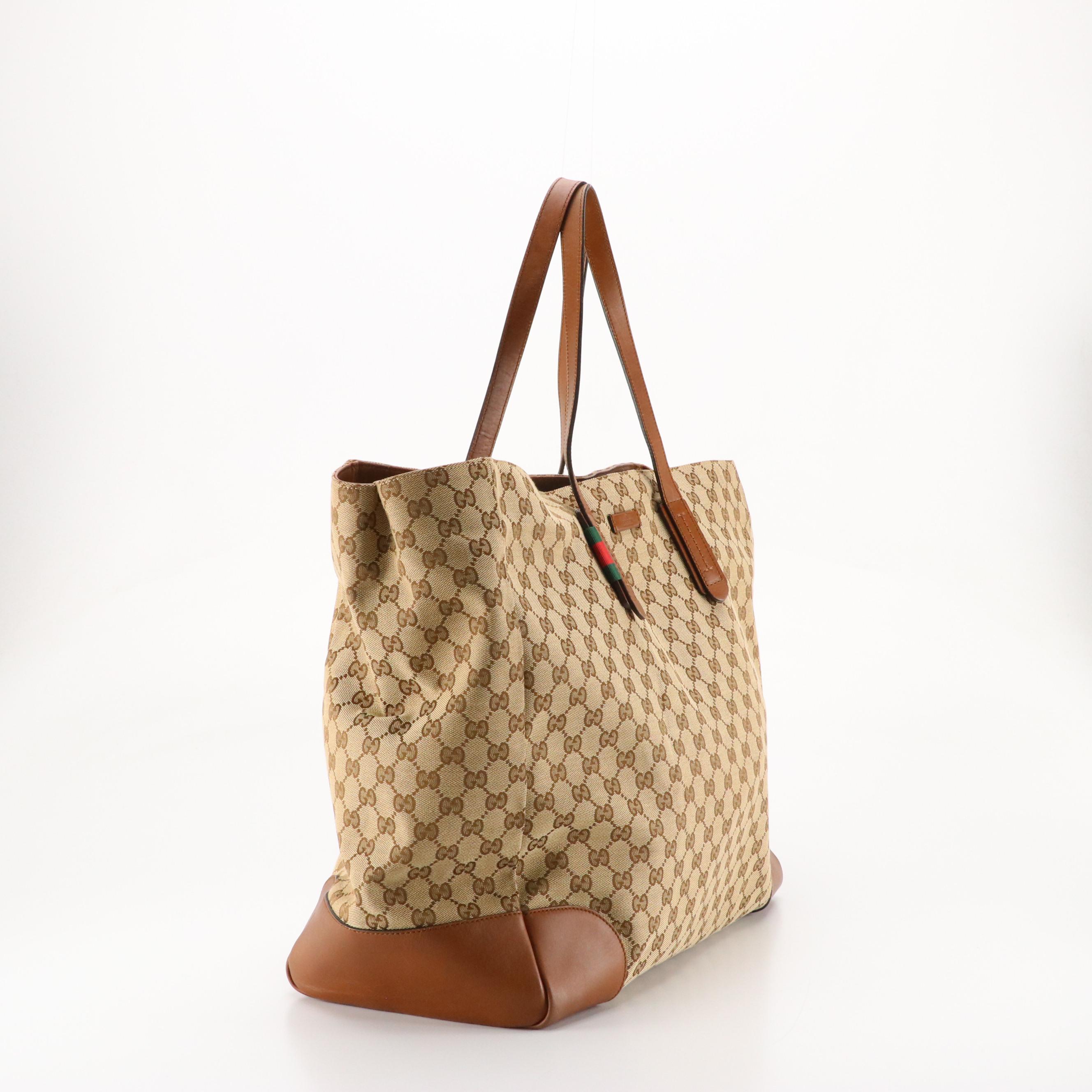 Gucci GG Canvas and Leather Weekender Tote