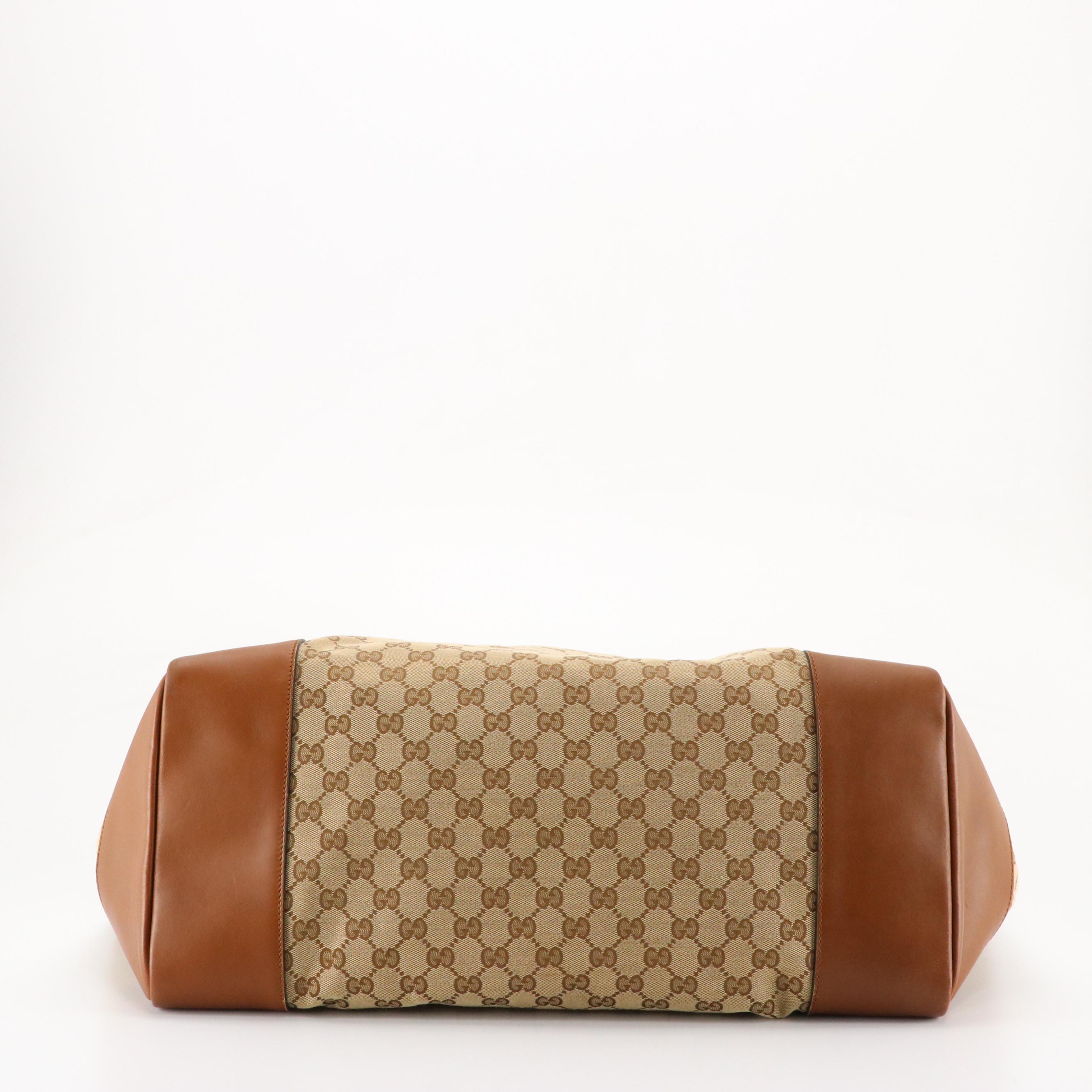 Gucci GG Canvas and Leather Weekender Tote