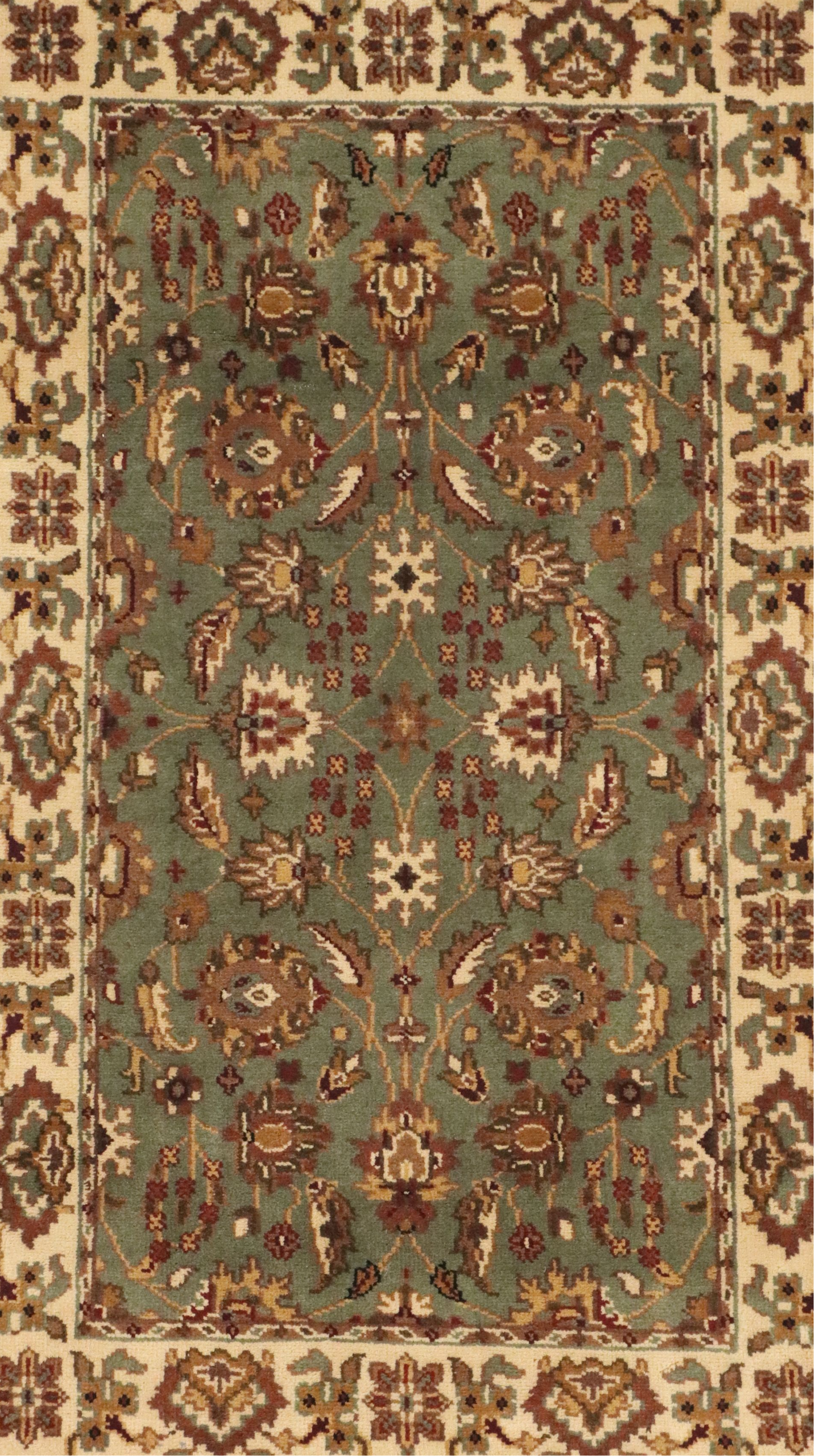 3' x 4'8 Hand-Knotted Indian Agra Area Rug
