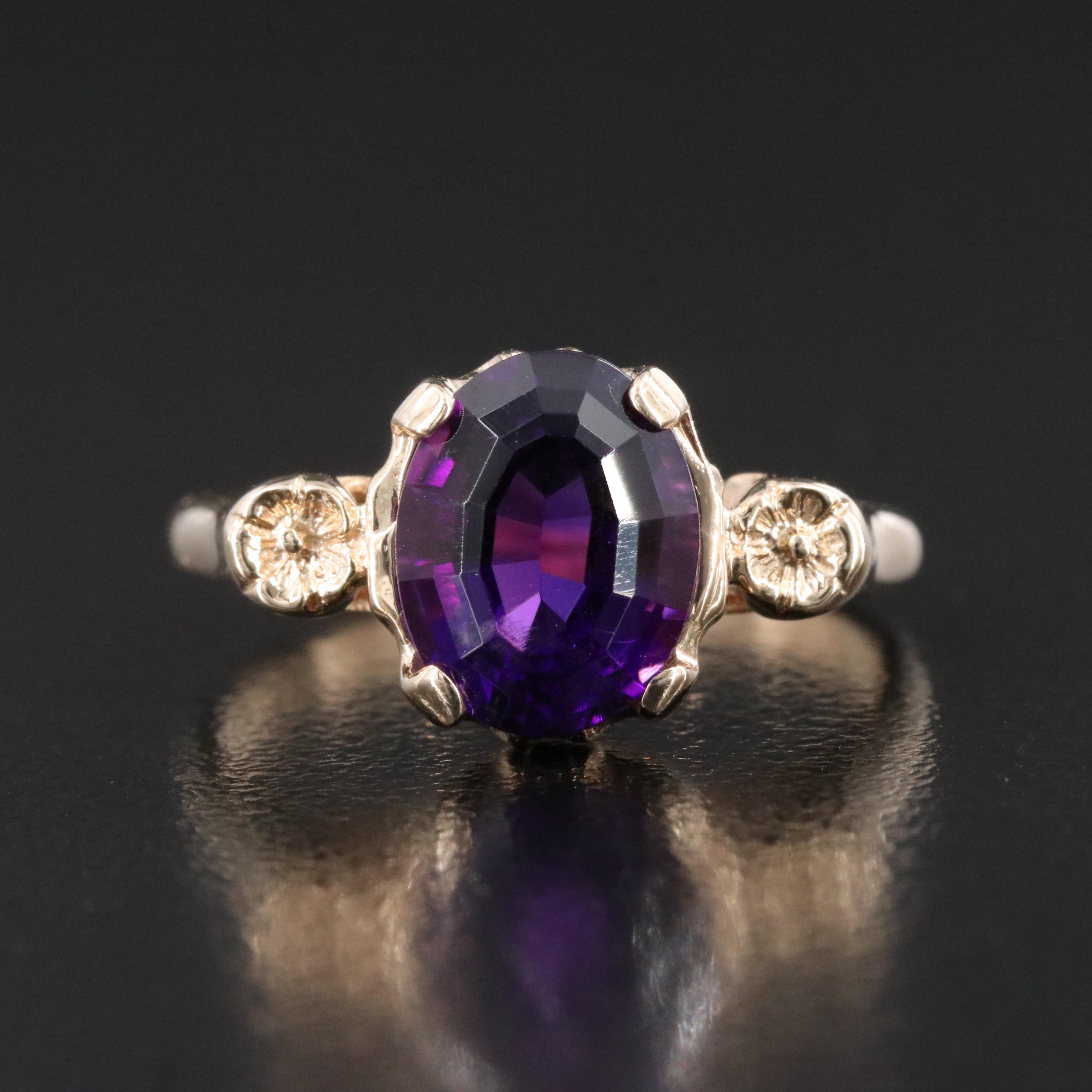 14K Amethyst Ring