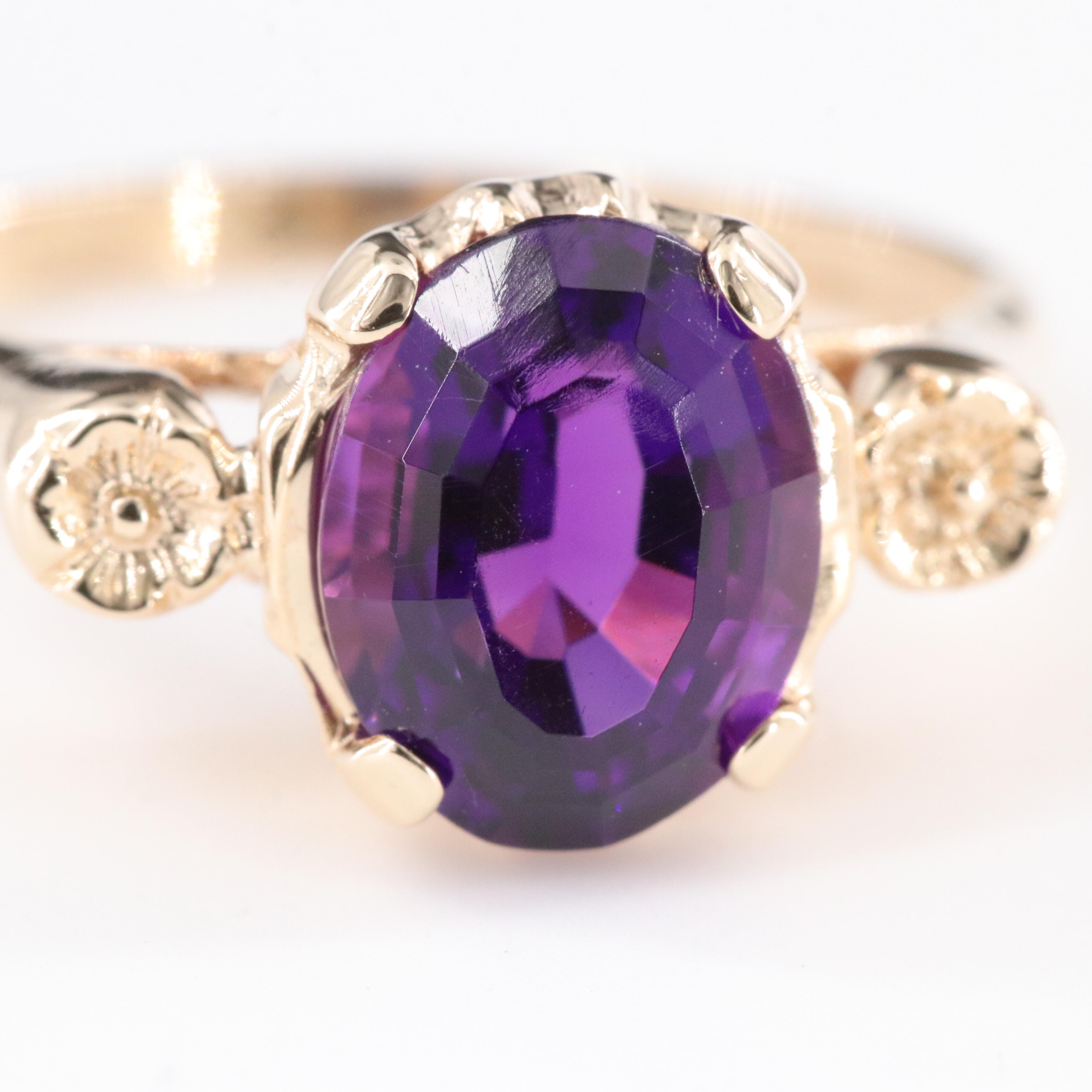 14K Amethyst Ring