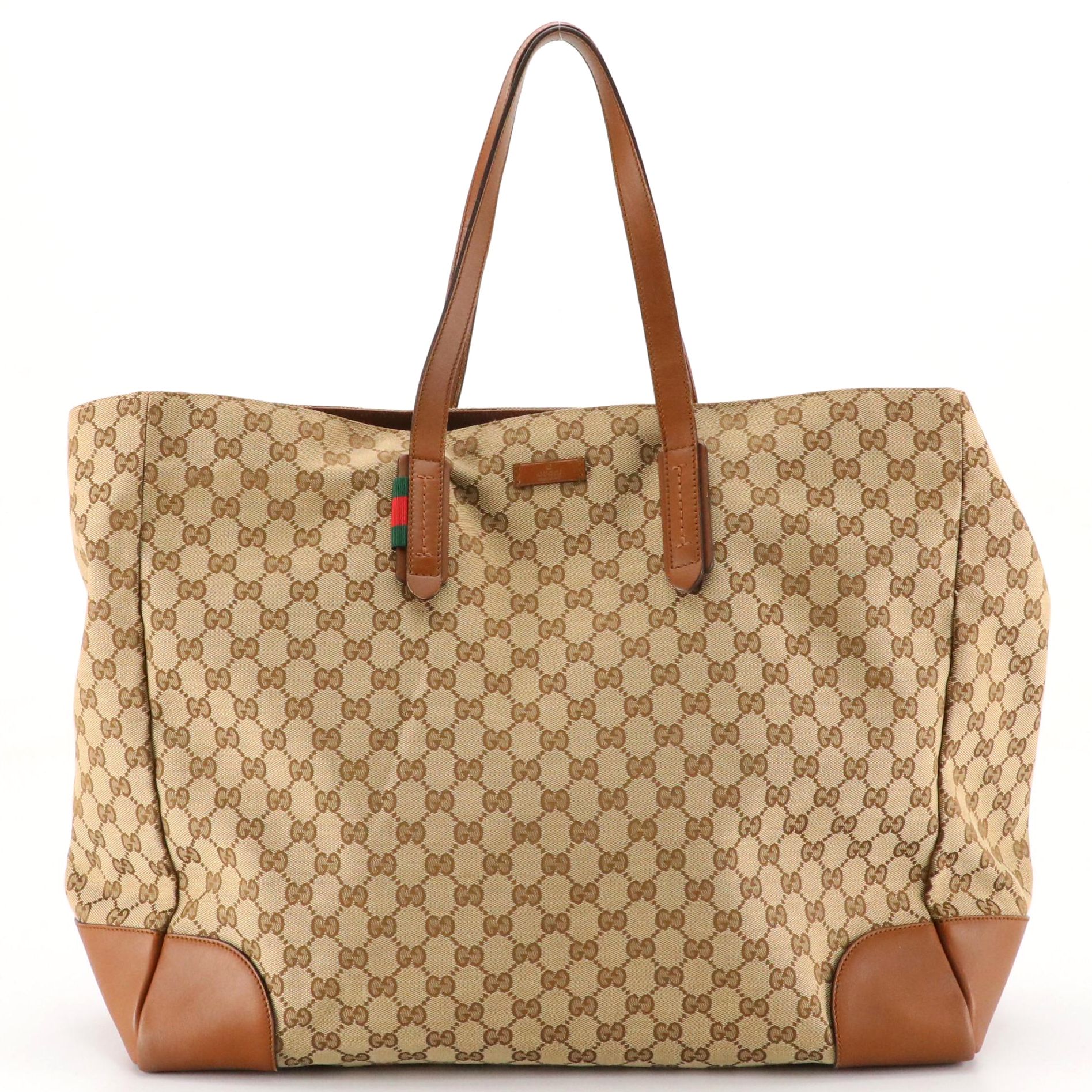 Gucci GG Canvas and Leather Weekender Tote
