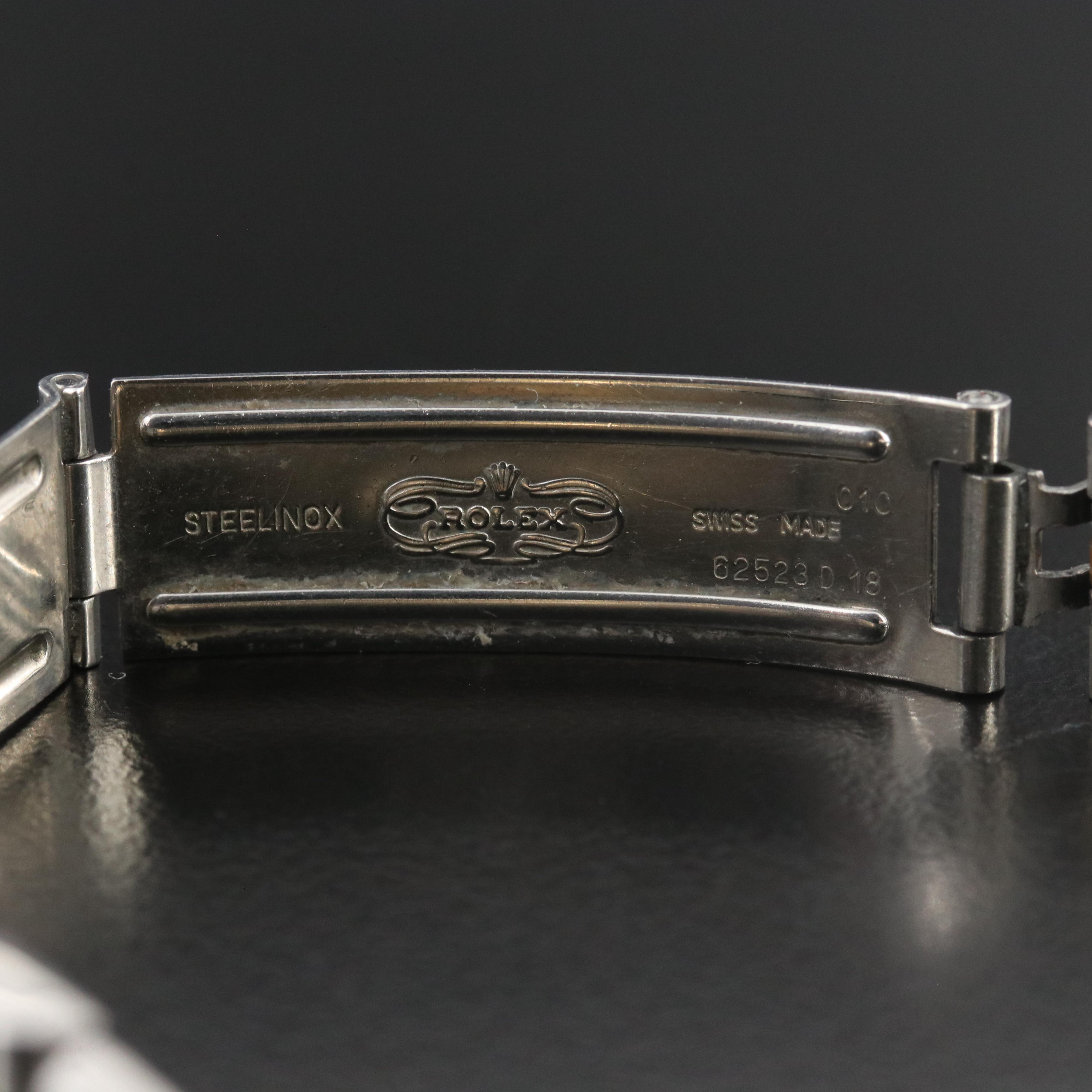 Rolex Datejust 69173 Champagne Tapestry Dial 18K & Steel Automatic Watch c. 1990