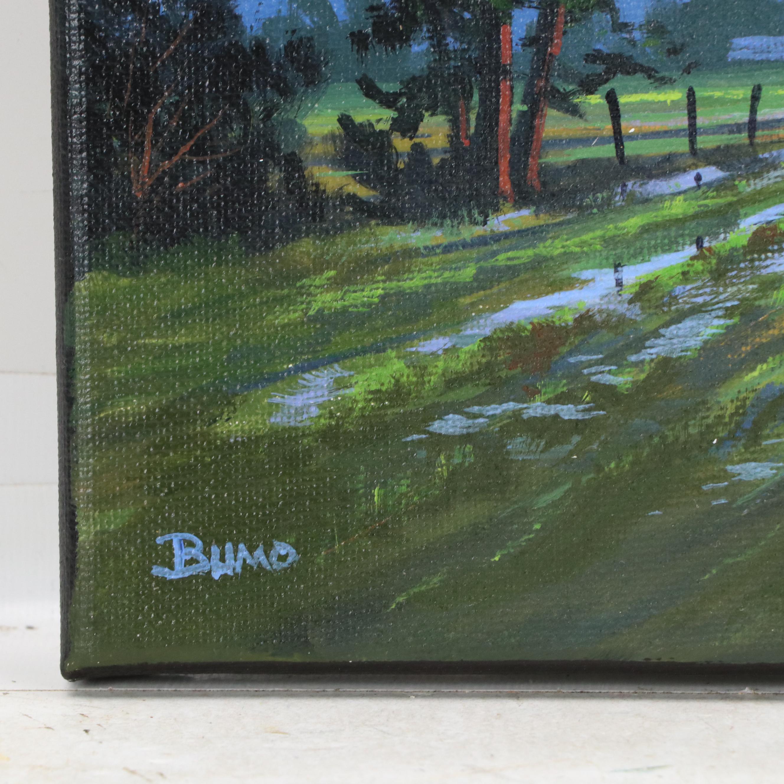 Doug "Bumo" Johnpeer Rural Landscape Oil Painting, 2025