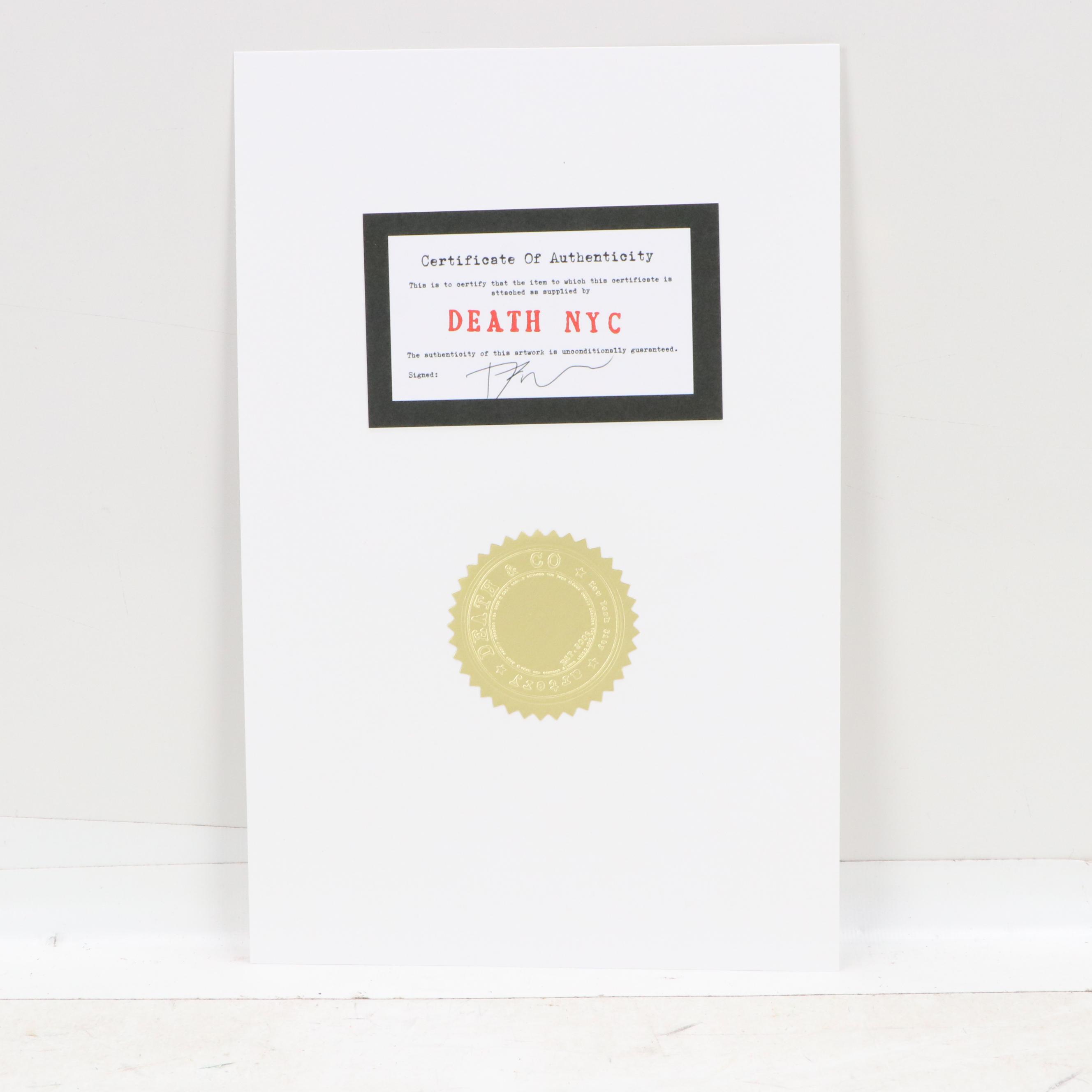 Death NYC Pop Art Graphic Print Homage to Louis Vuitton x "Peanuts," 2023