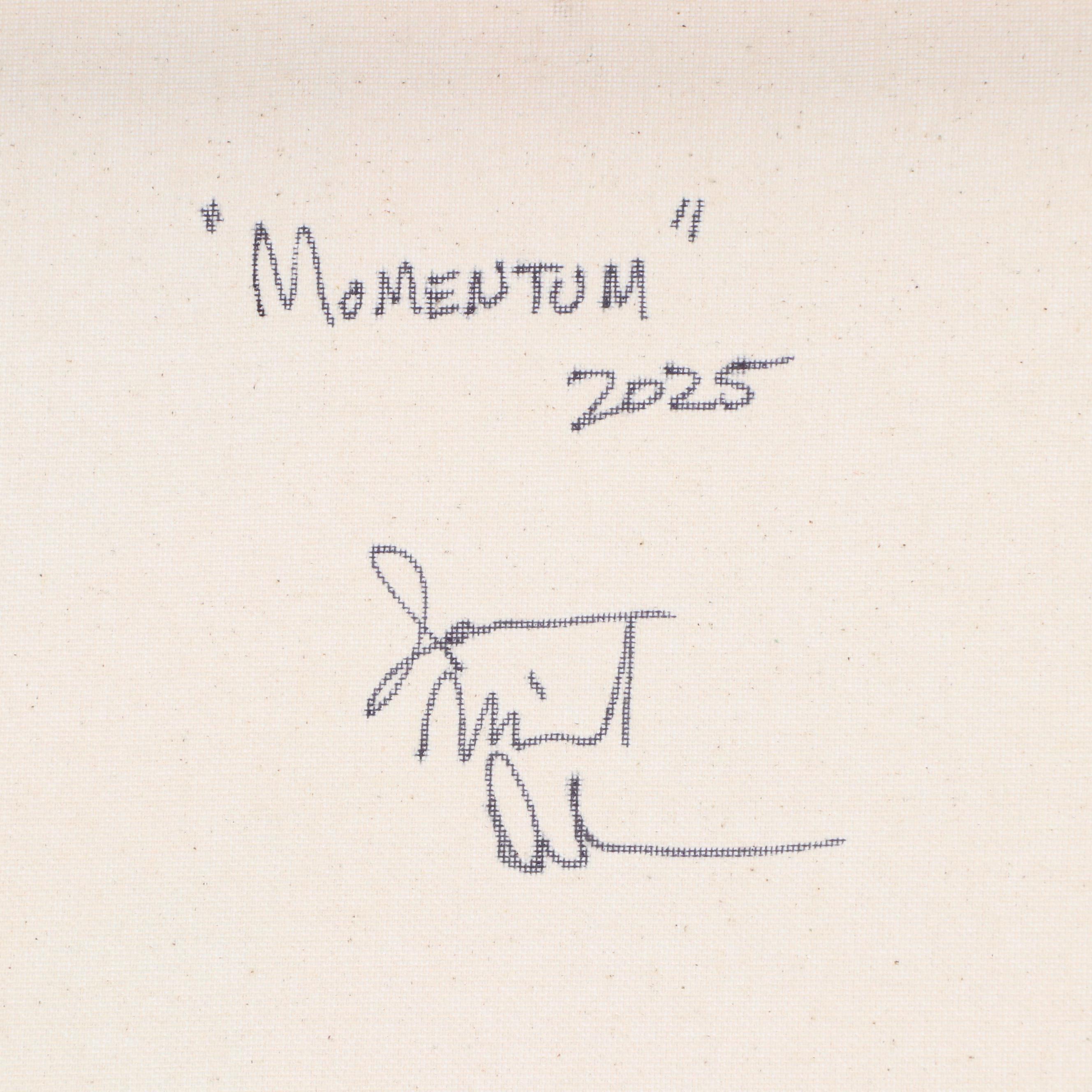 Jason Michael Durham Abstract Geometric Mixed Media Painting "Momentum," 2025