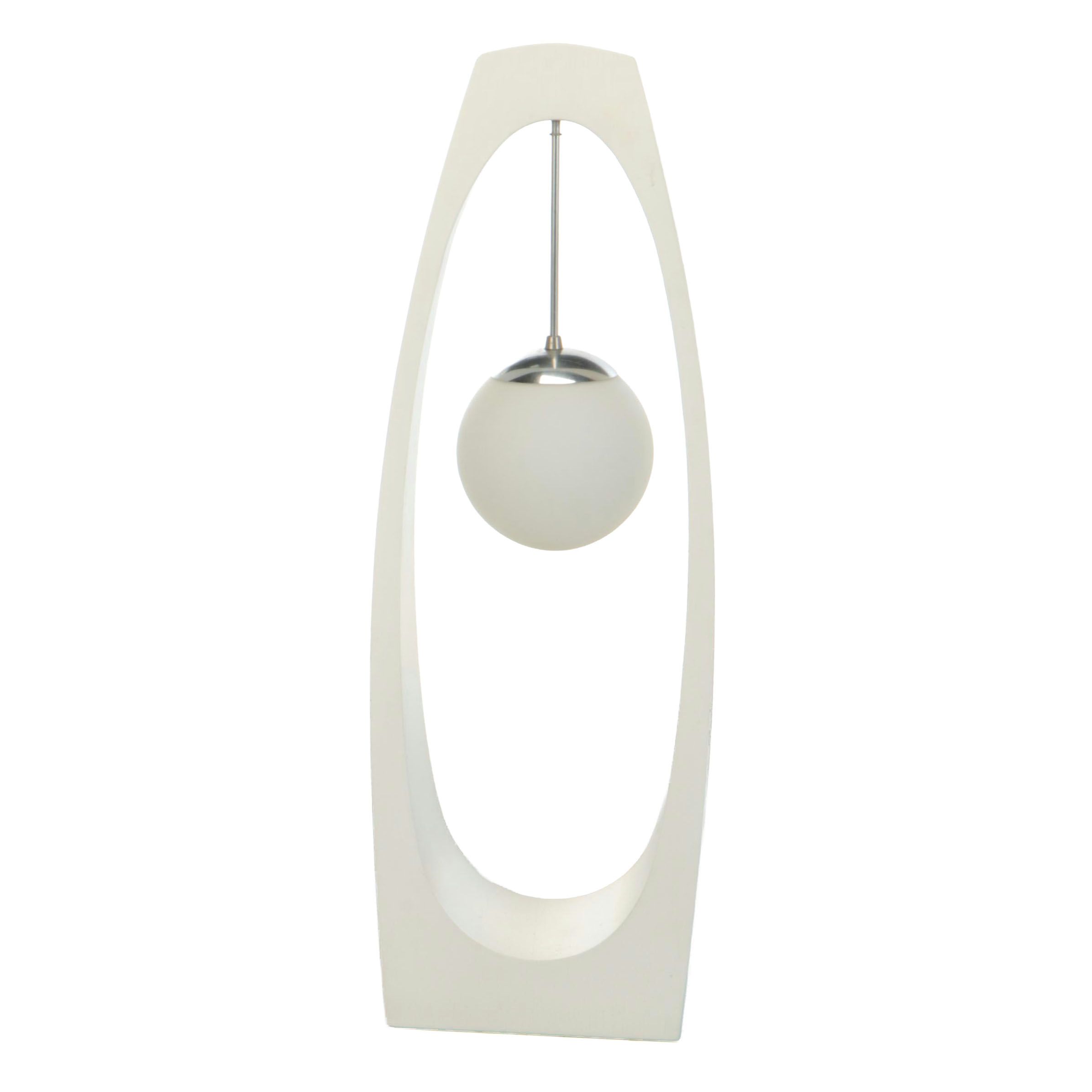 Modeline Attributed Oval Cutout Atomic Style Floor Lamp, 1970s