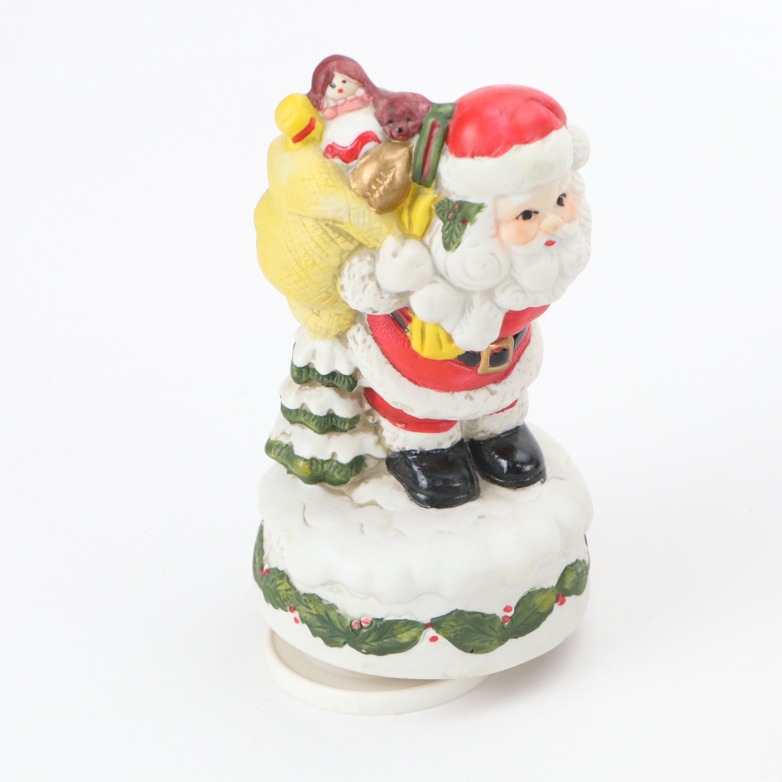 Christmas Music Rotating Bisque Figurines with Other Holiday Décor