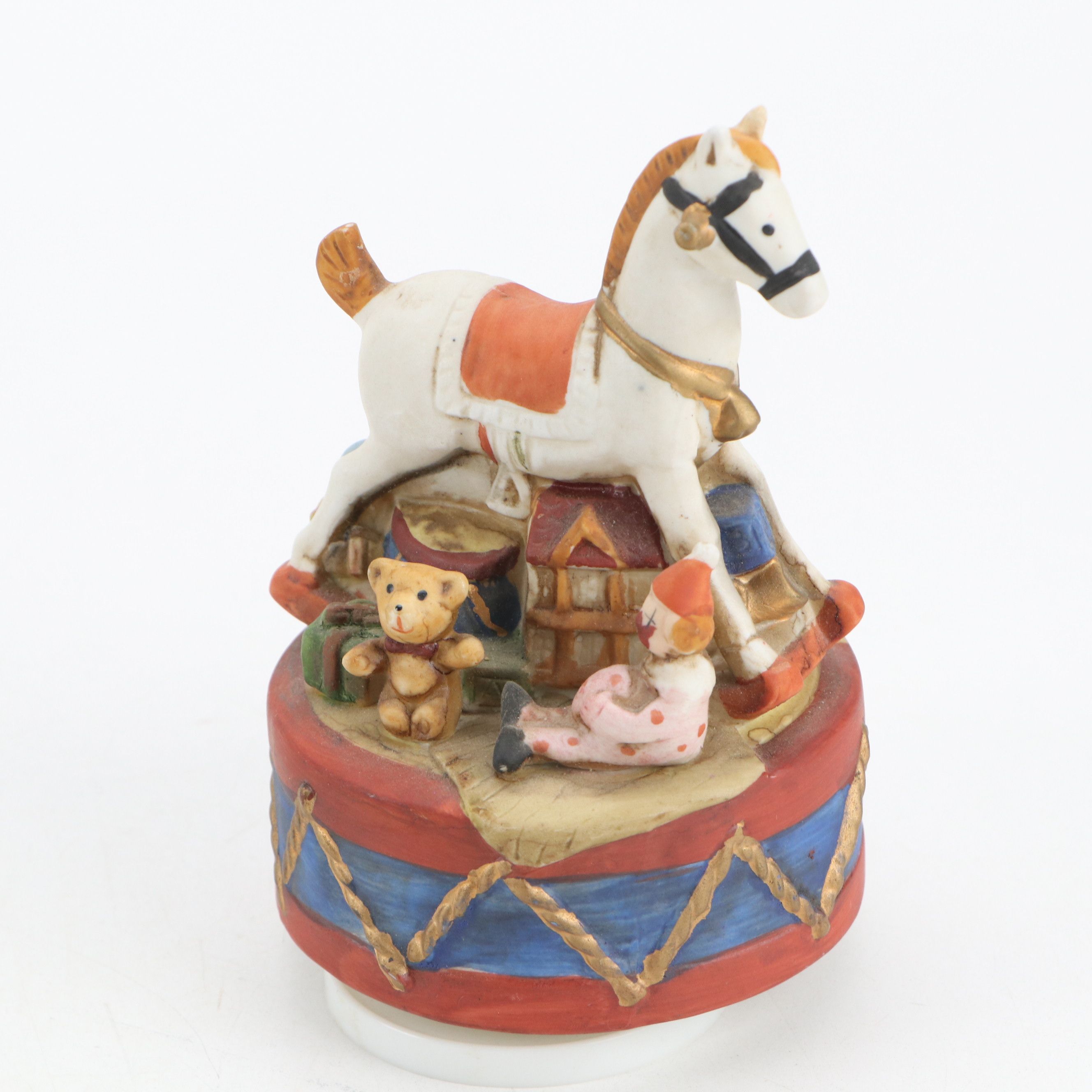 Christmas Music Rotating Bisque Figurines with Other Holiday Décor