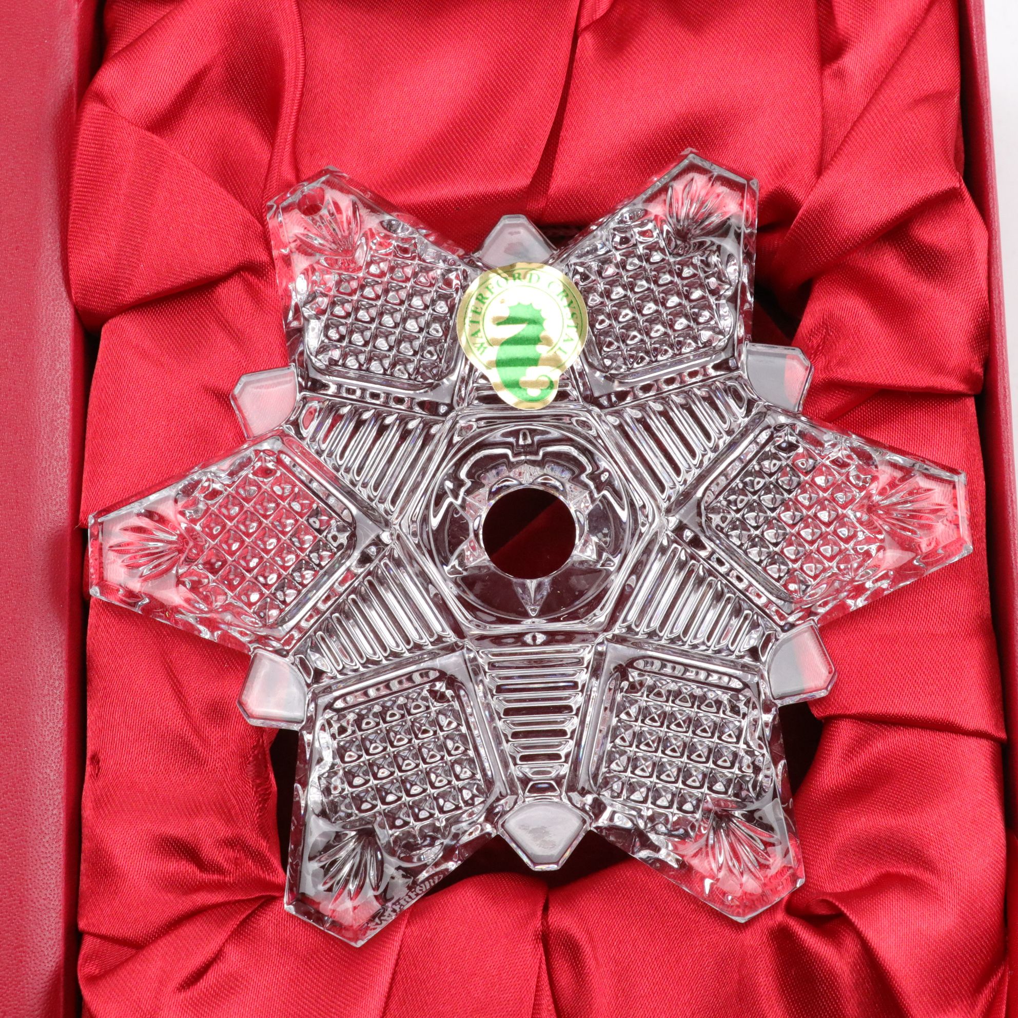 Waterford Snow Crystal Ornament with Illuminated Angel and Other Ornaments