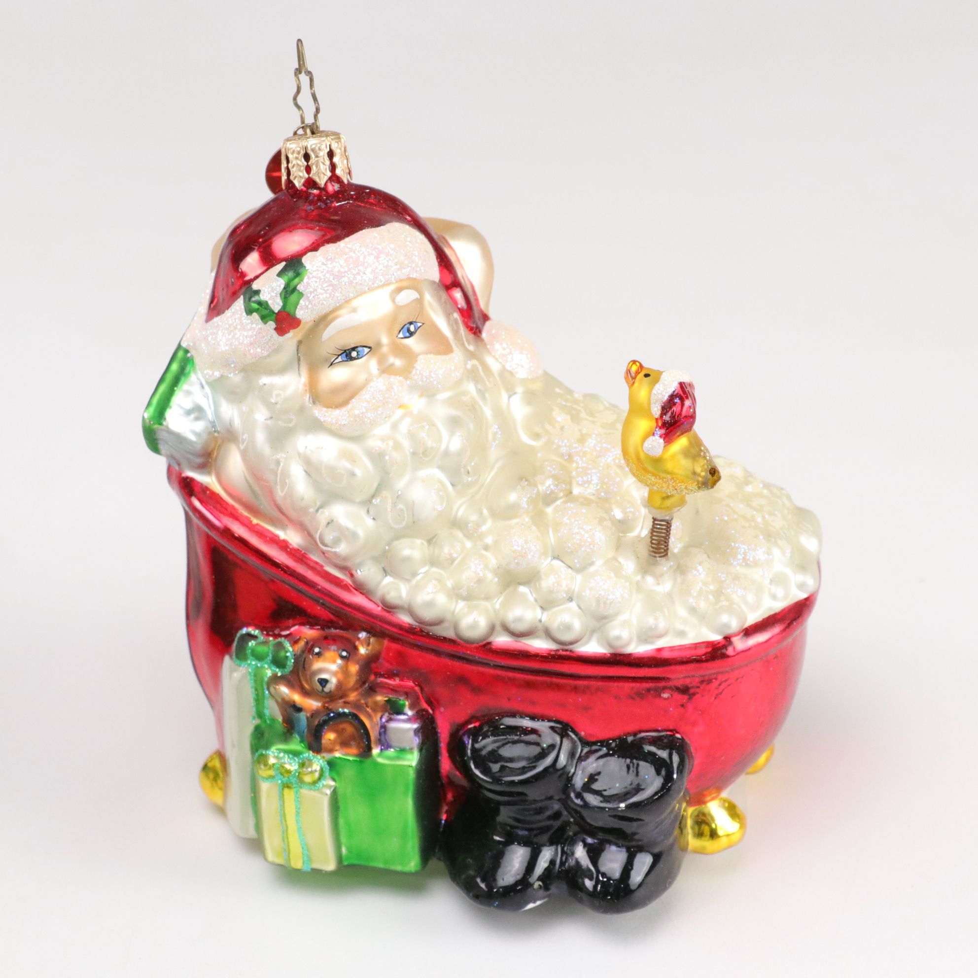 Waterford Snow Crystal Ornament with Illuminated Angel and Other Ornaments