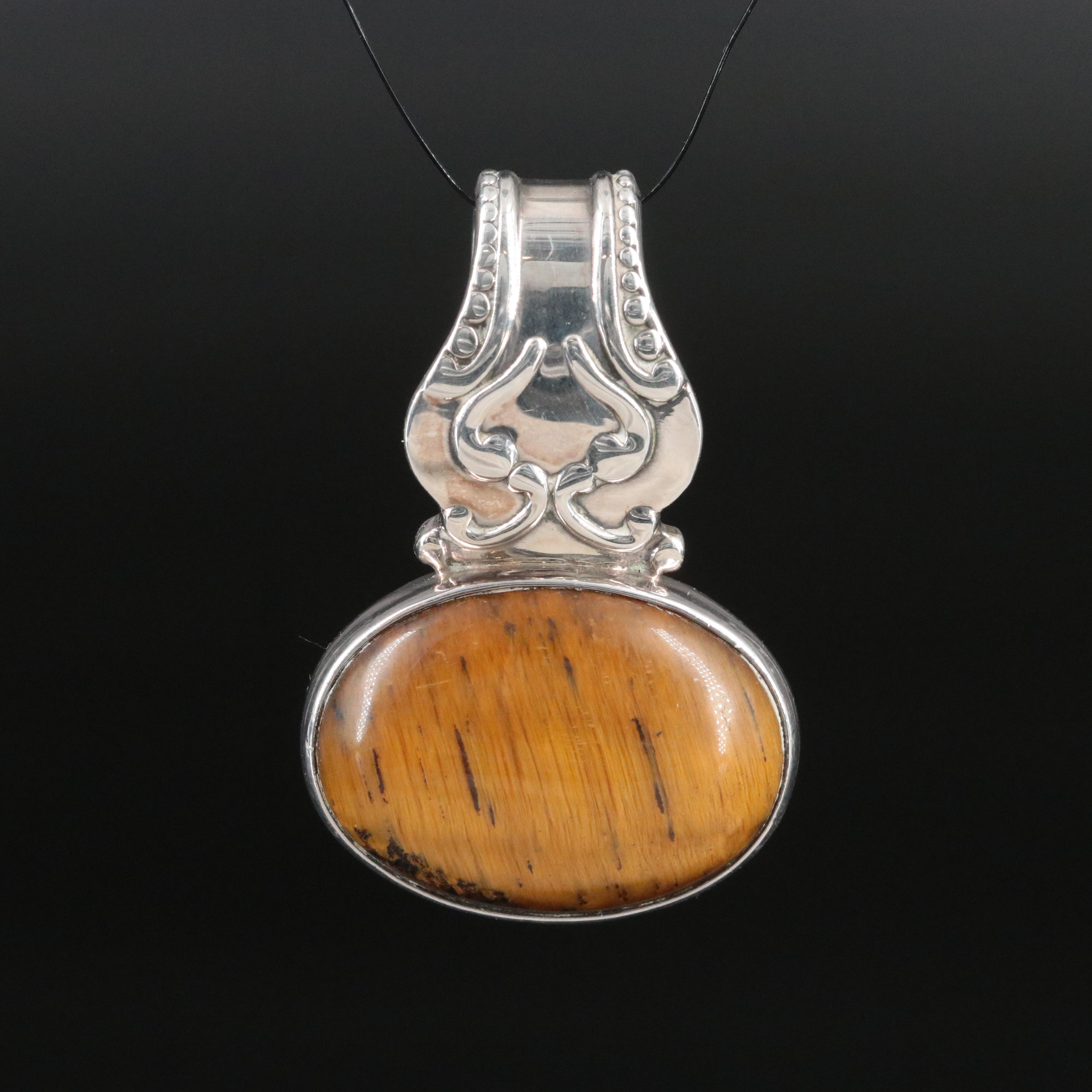 Sterling Tiger's Eye Pendant