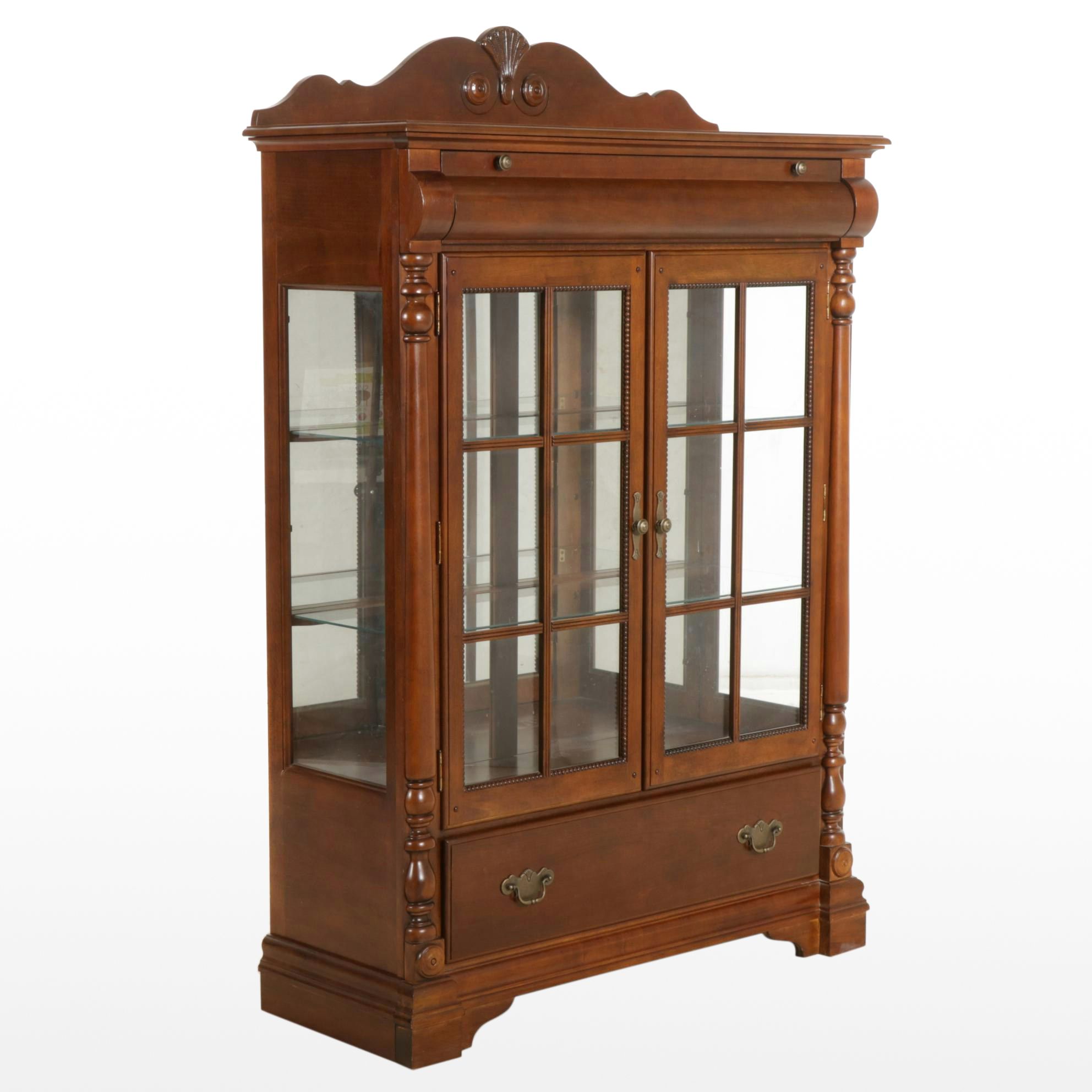 Edwardian Style Mahogany Glass Front Cabinet
