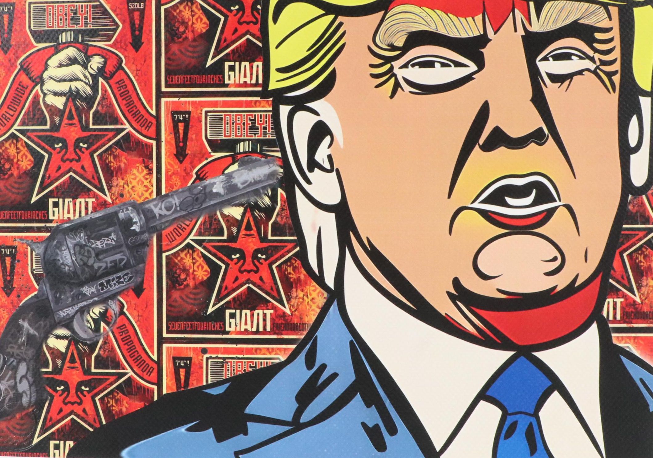 Death NYC Pop Art Graphic Print with Donald Trump, 2025