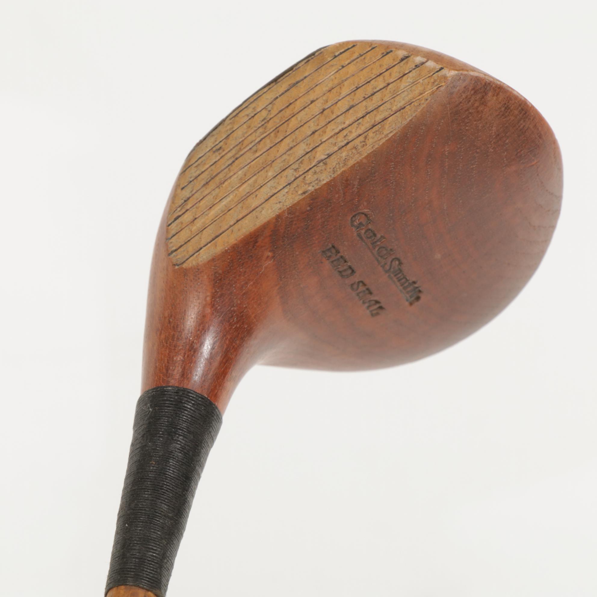 Regal, Windsor and Gold Smith Wood-Shank Golf Clubs in Canvas Bag