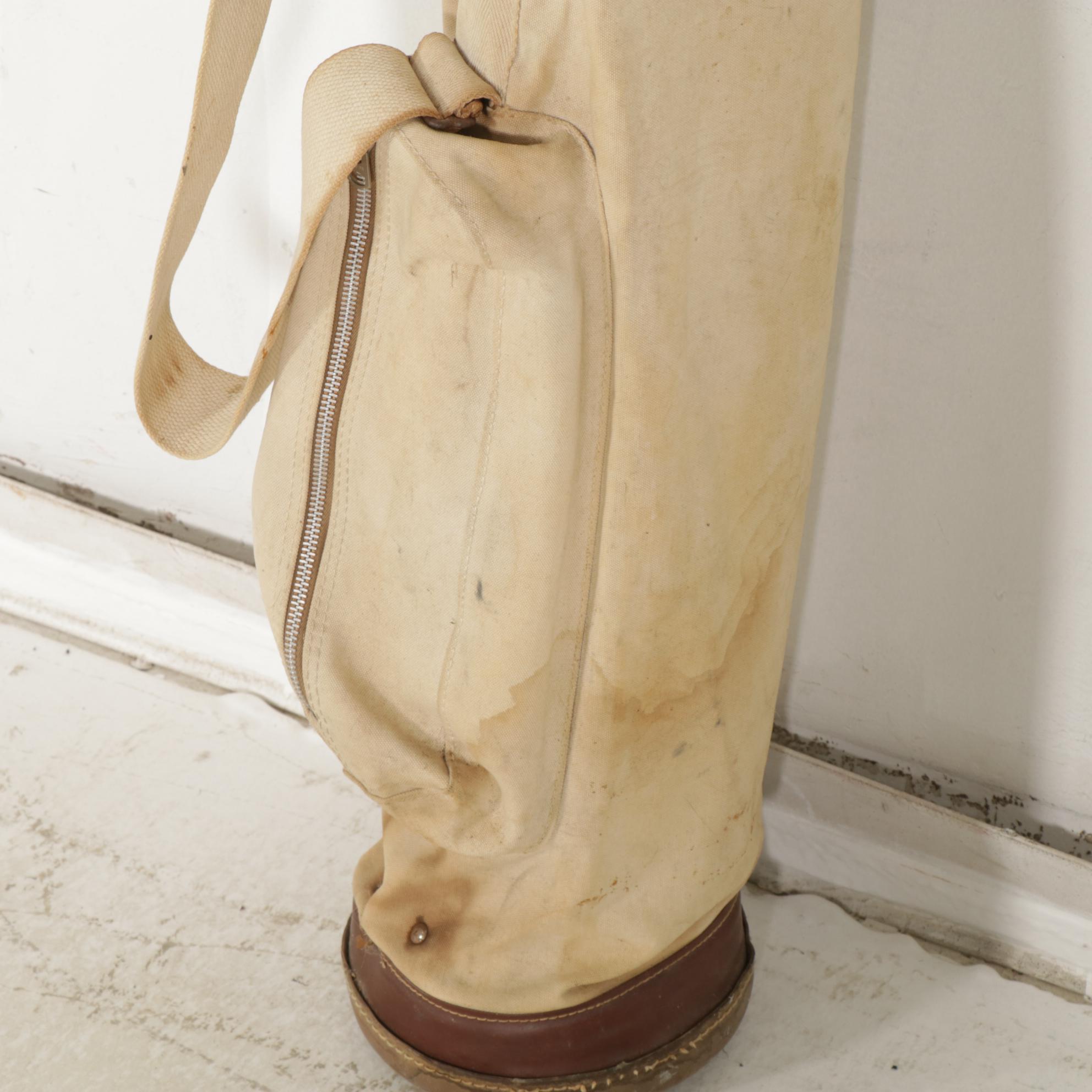 Regal, Windsor and Gold Smith Wood-Shank Golf Clubs in Canvas Bag