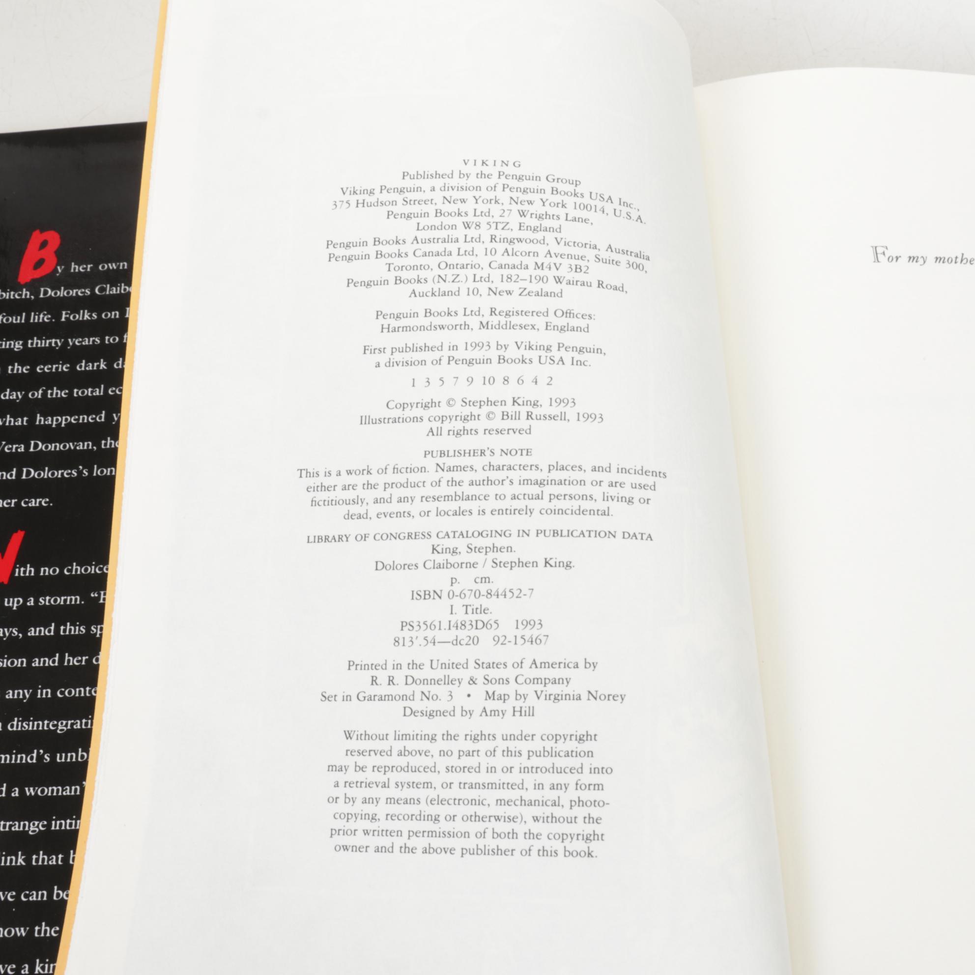 Second Printing "Misery" and More Stephen King Novels, 1990s