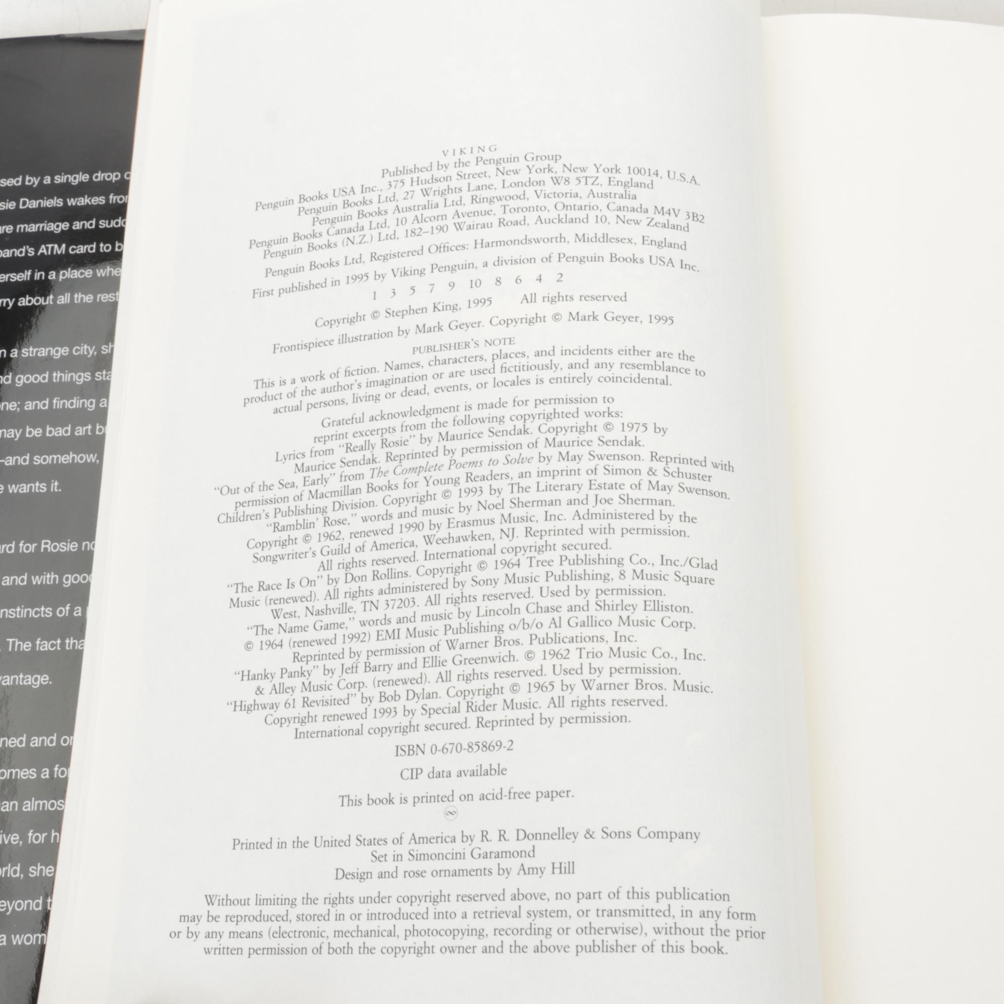 Second Printing "Misery" and More Stephen King Novels, 1990s