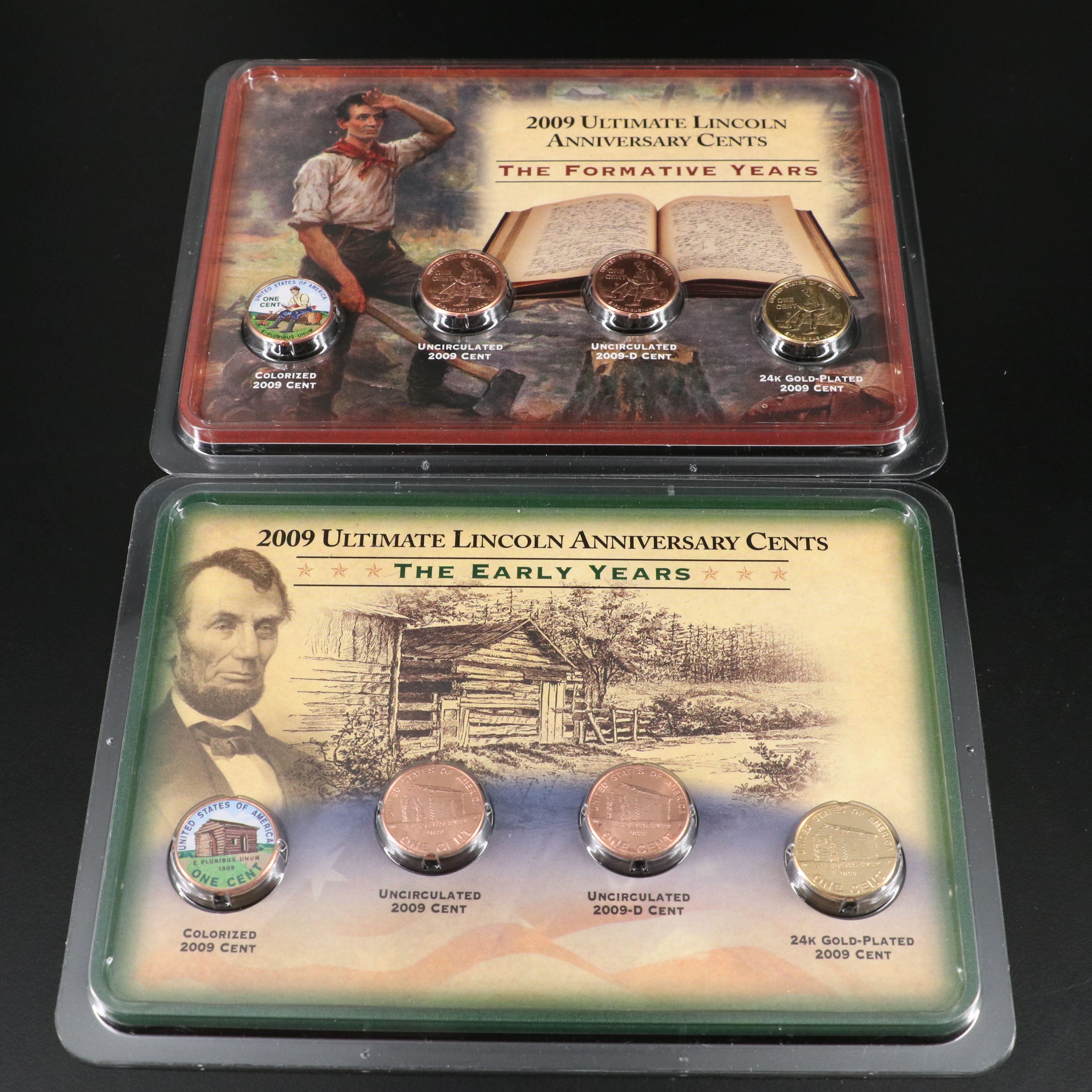 Collection of U.S. Modern Cents and Eight Barber Dimes