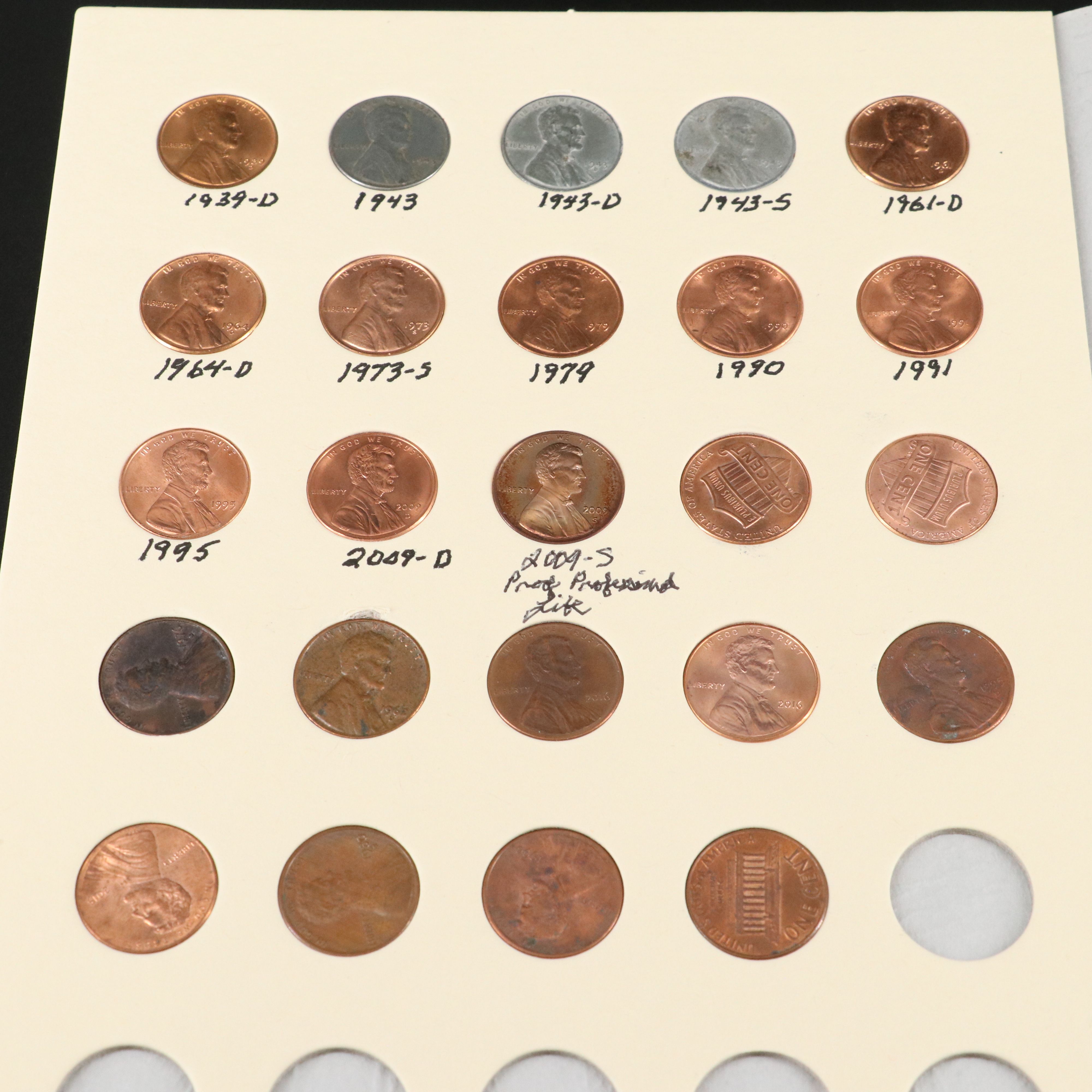 Collection of U.S. Modern Cents and Eight Barber Dimes