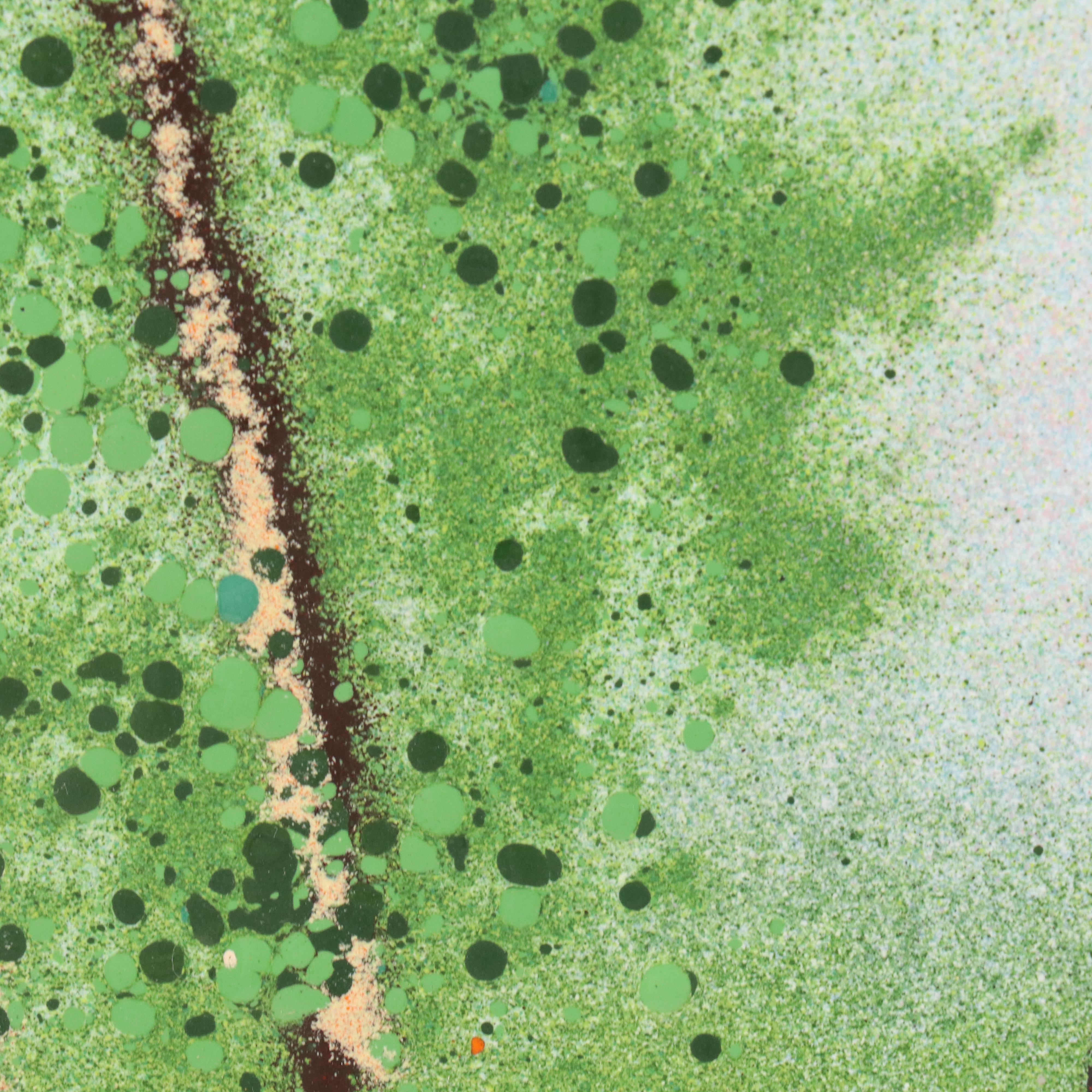 Louis Cardin Impressionist Figurative Enamel Painting on Copper