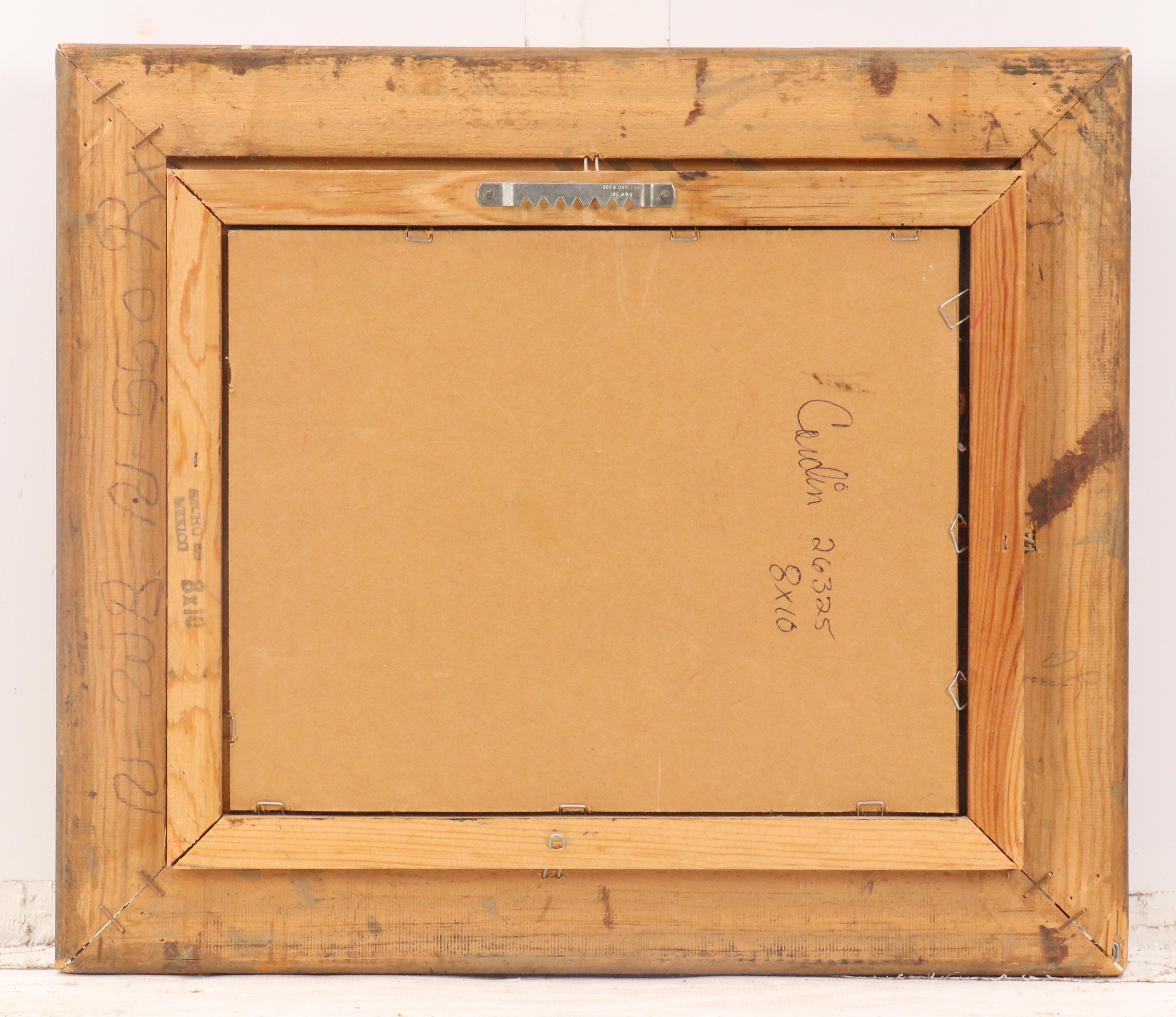 Louis Cardin Impressionist Figurative Enamel Painting on Copper