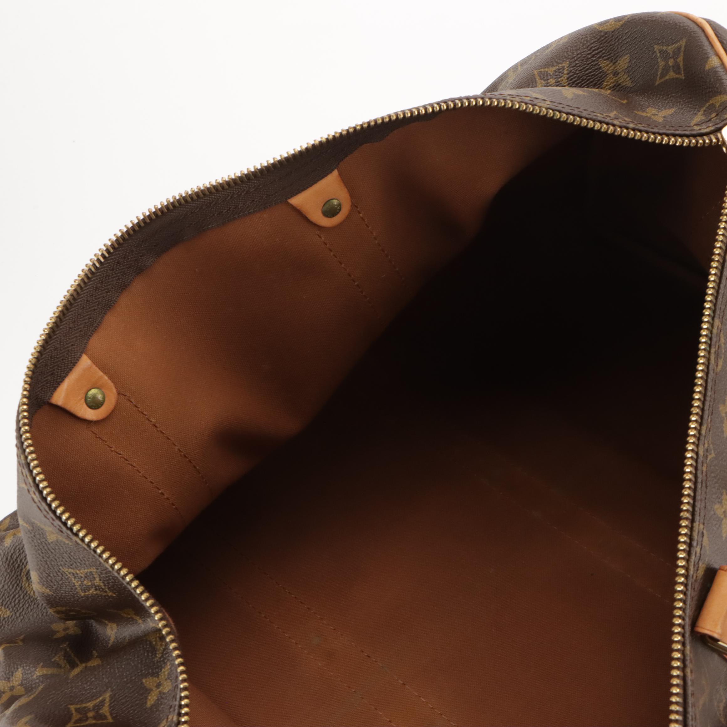 Louis Vuitton Keepall 50 Bandoulière in Monogram Canvas and Vachetta Leather